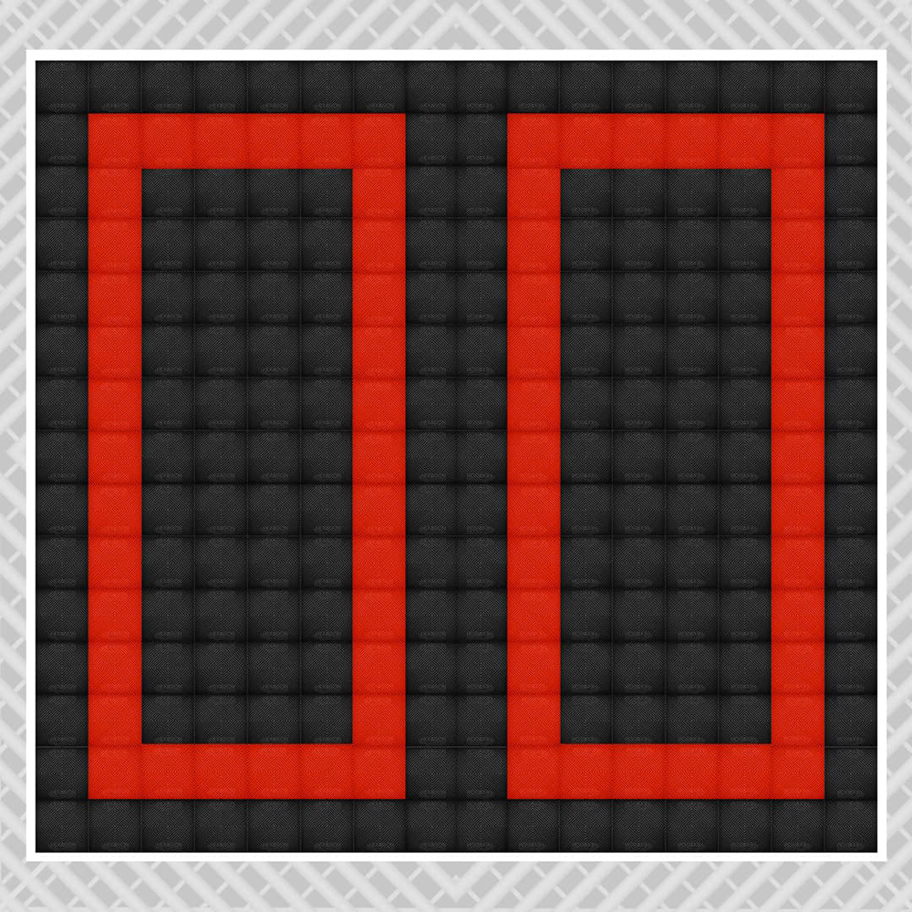 Red black double - DIY Vented Double Garage Pack - 6m x 6m