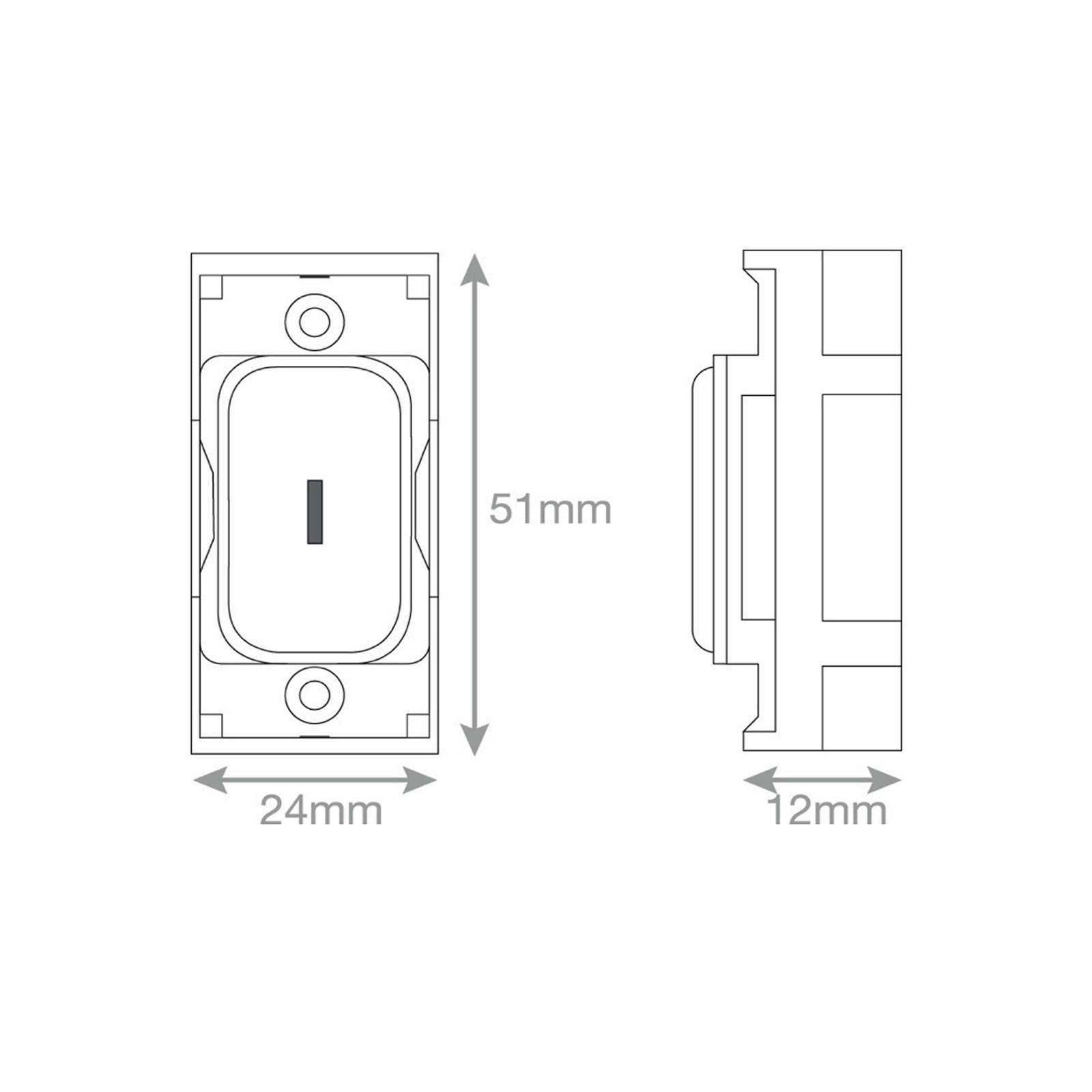 GRID360 Module - 20 Amp DP 1 Way Key Switch -  Selectric GRID360