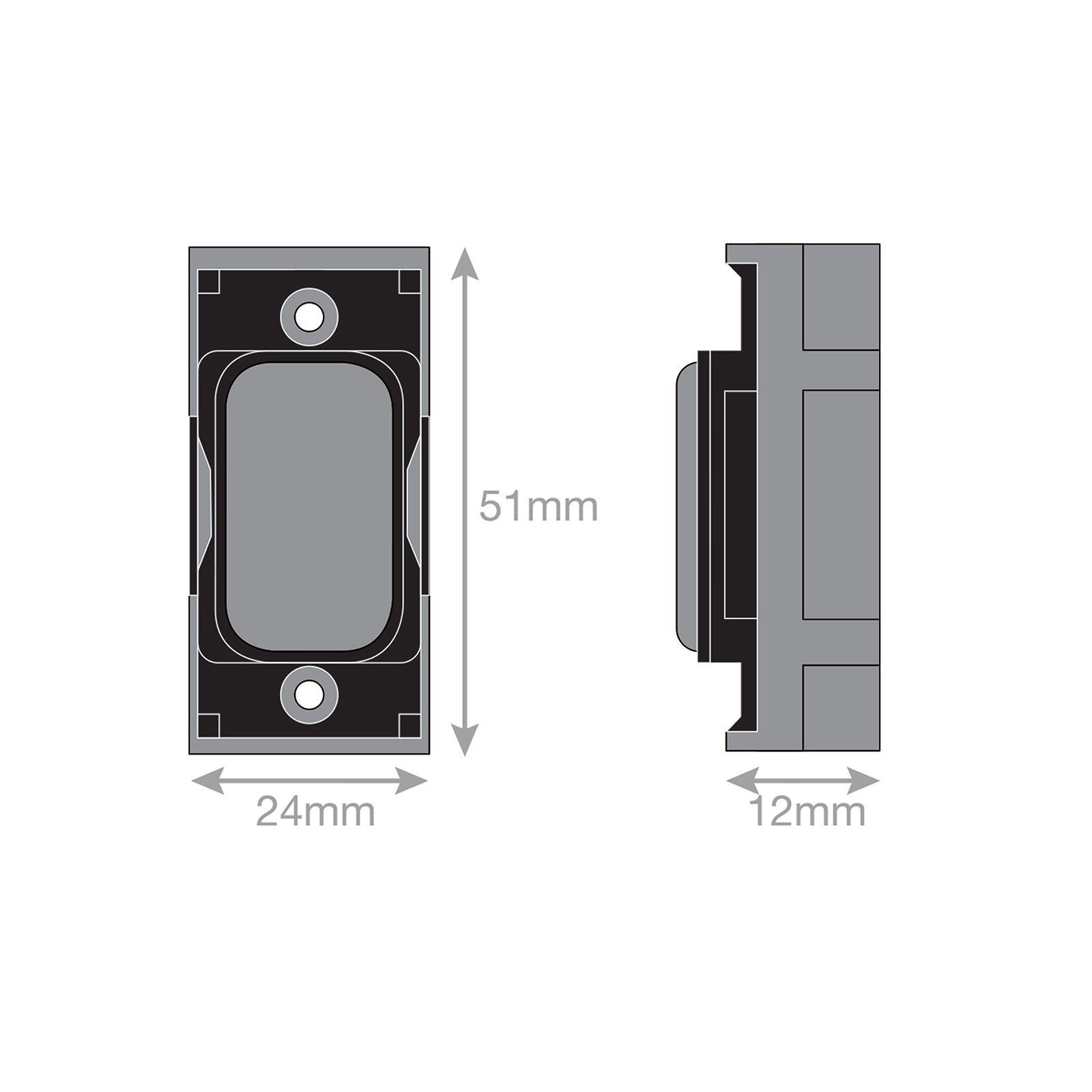 Grid switch module - blank plate - Range GRID360