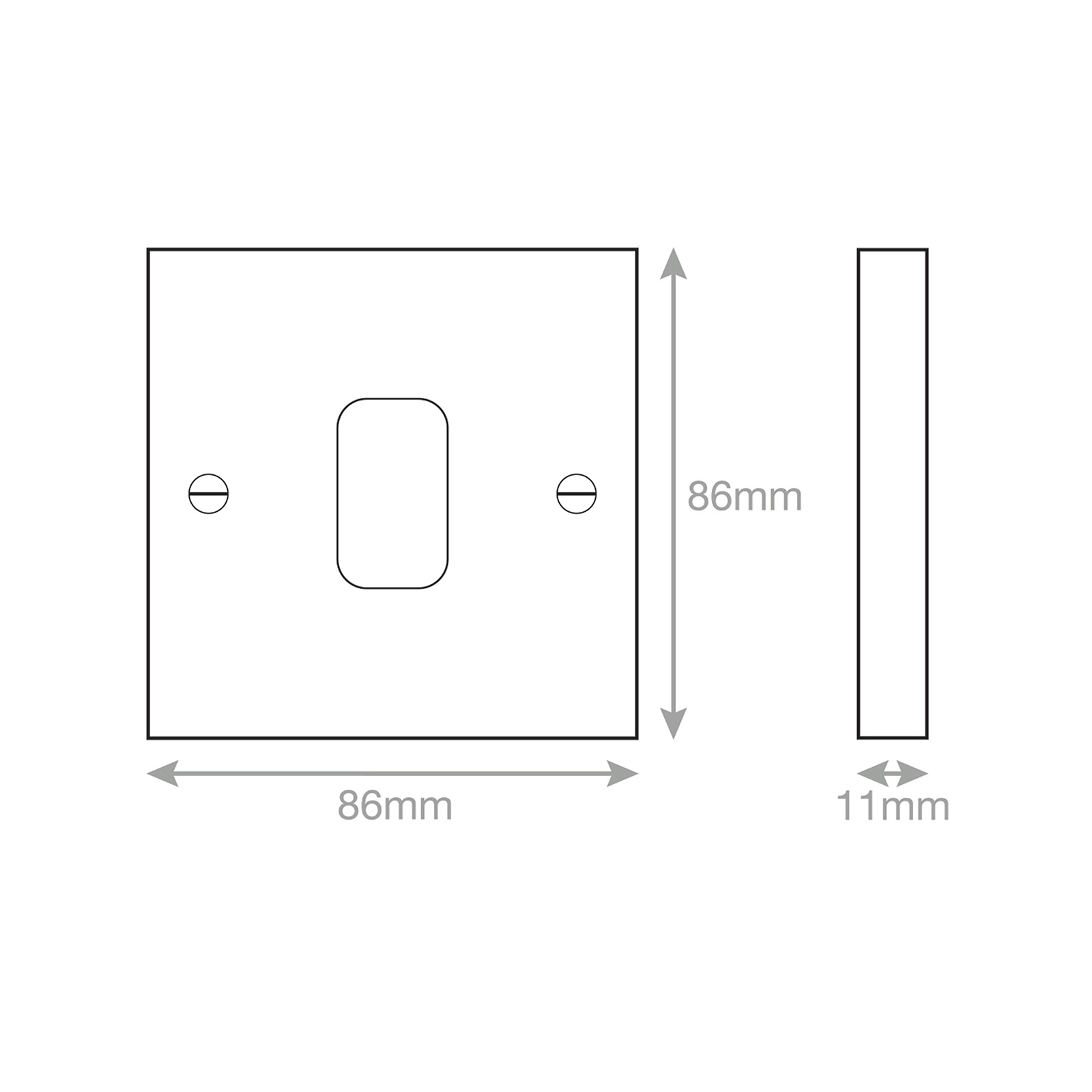 Square - GRID360 Modular Plate - 1 Aperture - Range GRID360