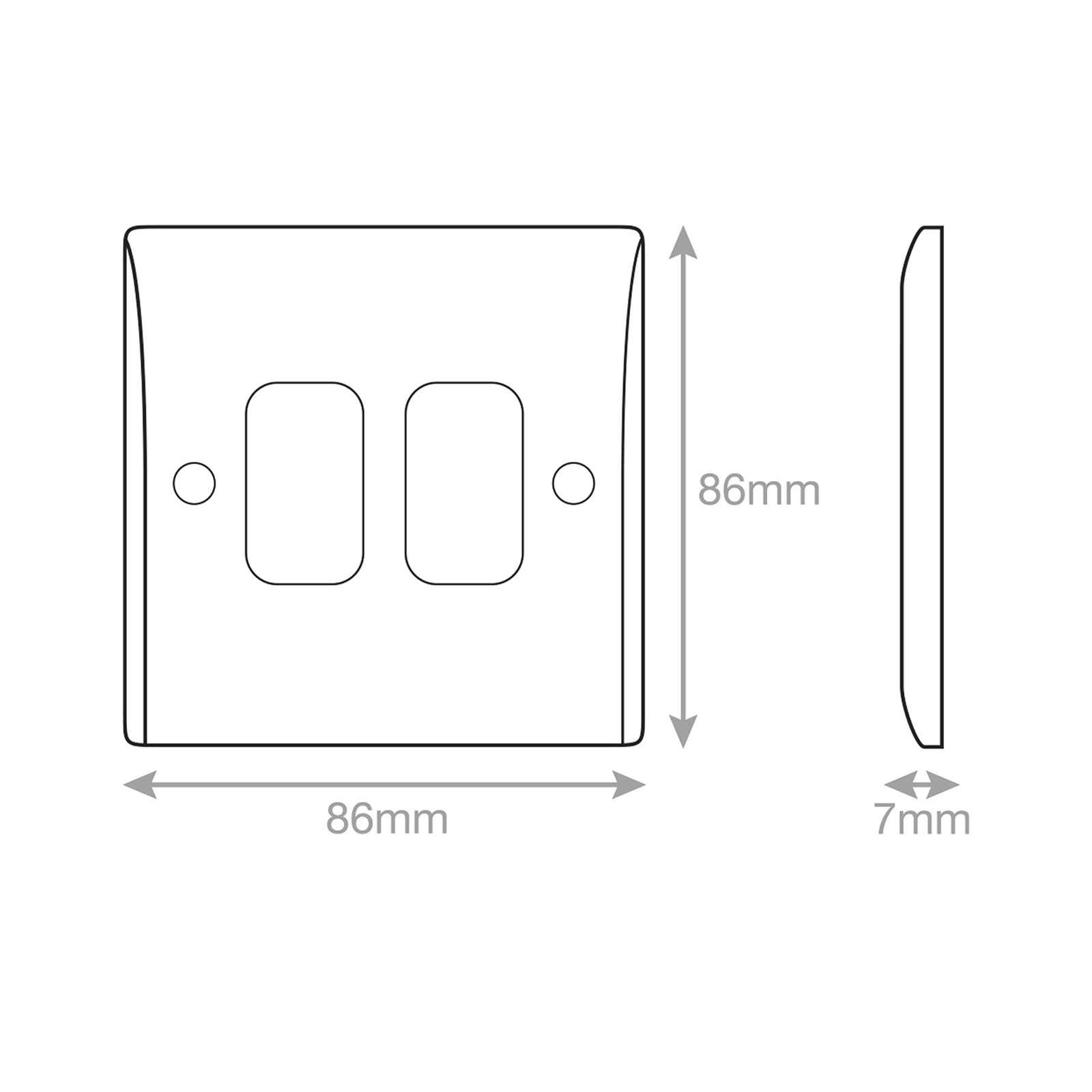 Smooth - GRID360 Modular Plate - 2 Aperture - Range GRID360
