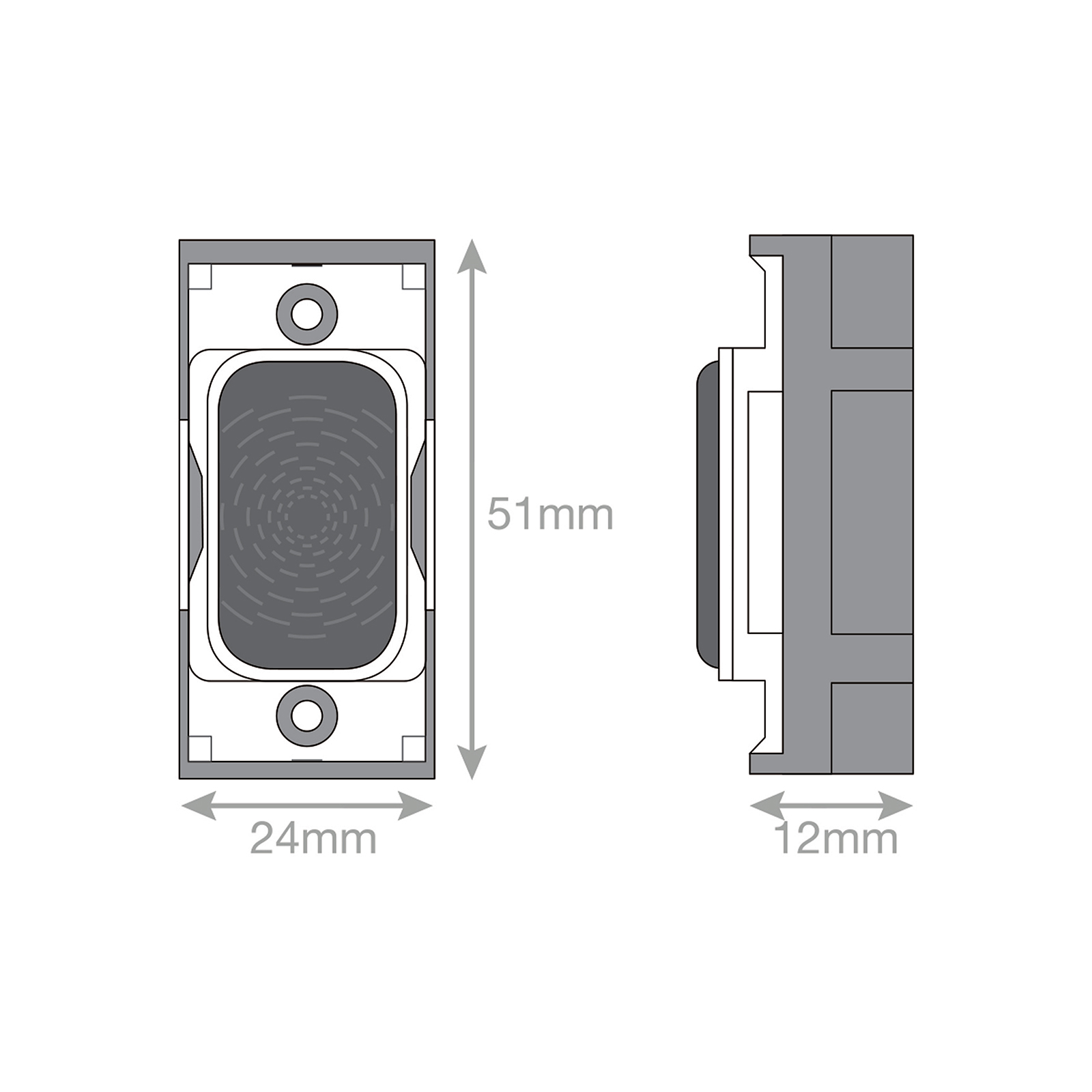 Grid switch module - neon indicator - red - Range GRID360