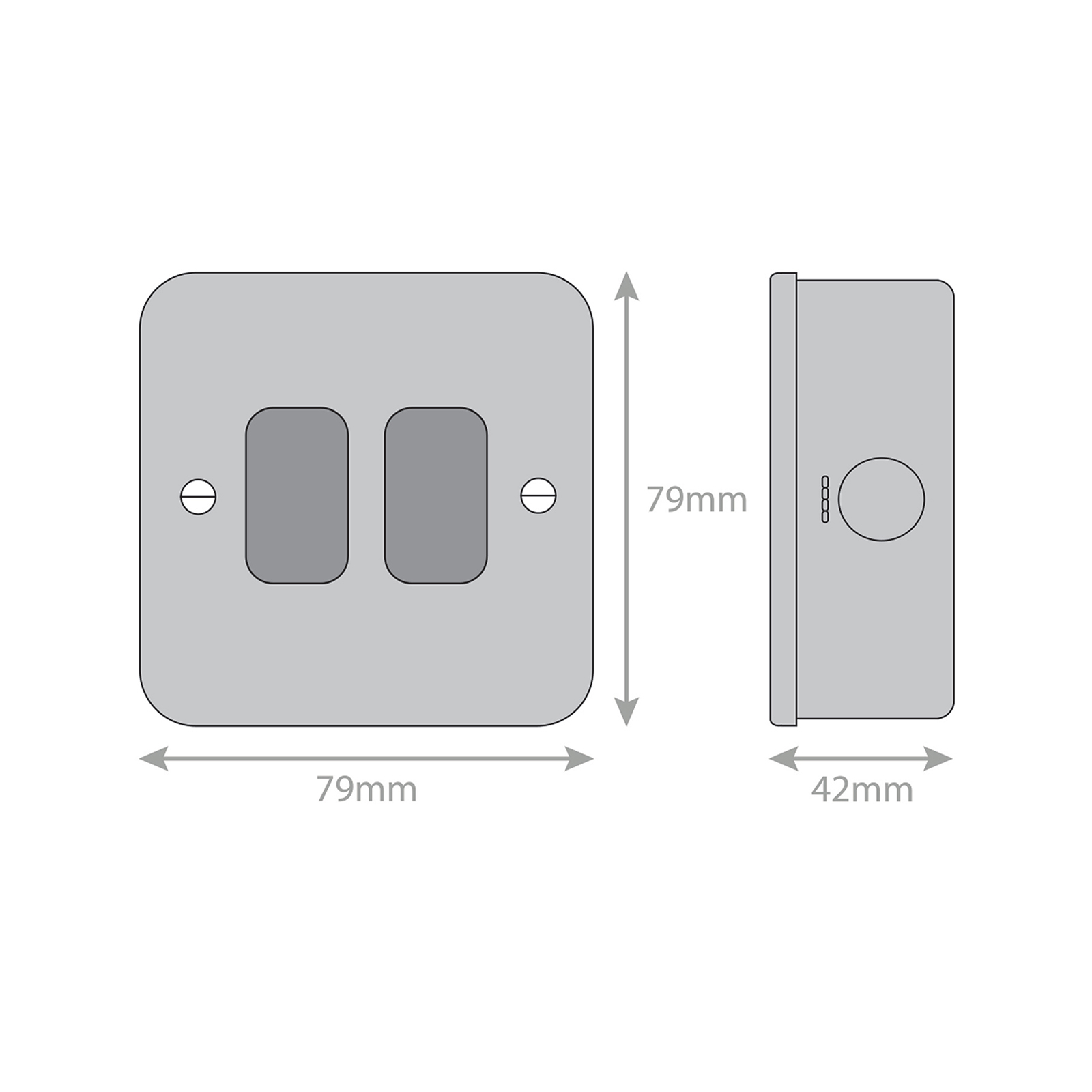 Metal Clad - GRID360 Modular Plate - 2 Aperture - Range GRID360