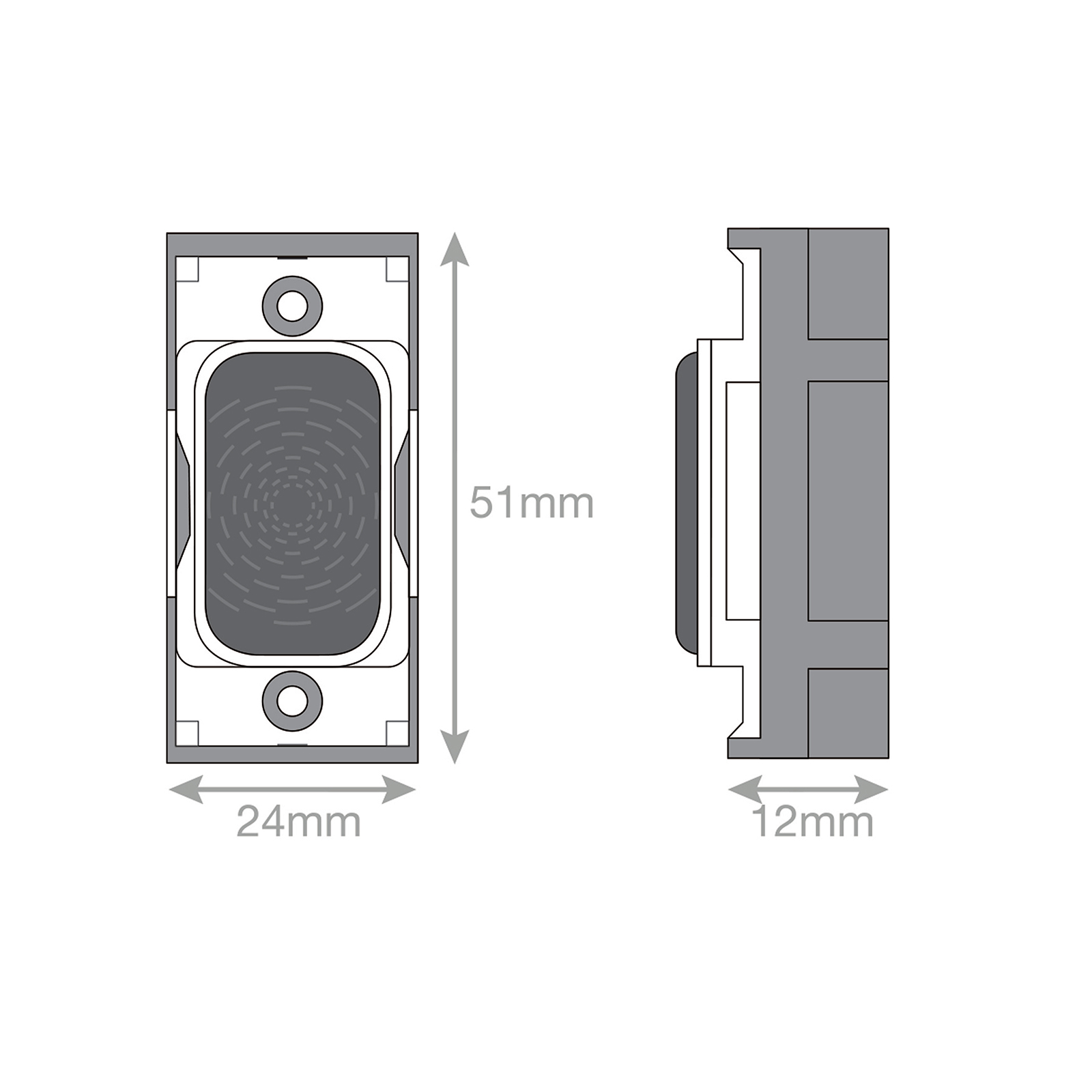 Grid switch module - neon indicator - amber - Range GRID360