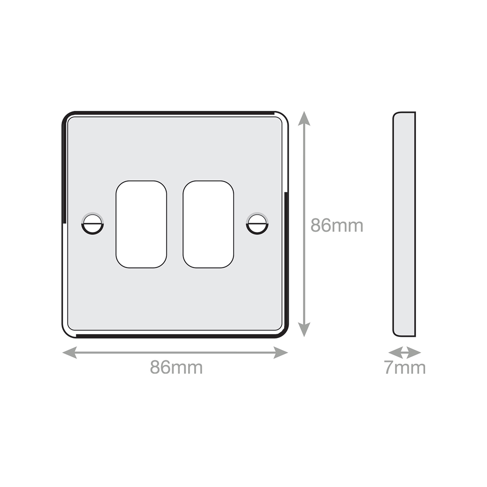 7M-PRO - GRID360 Modular Plate - 2 Aperture - Range GRID360