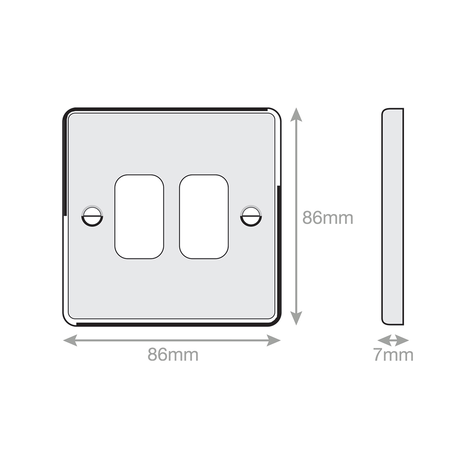 7M-PRO - GRID360 Modular Plate - 2 Aperture - Range GRID360