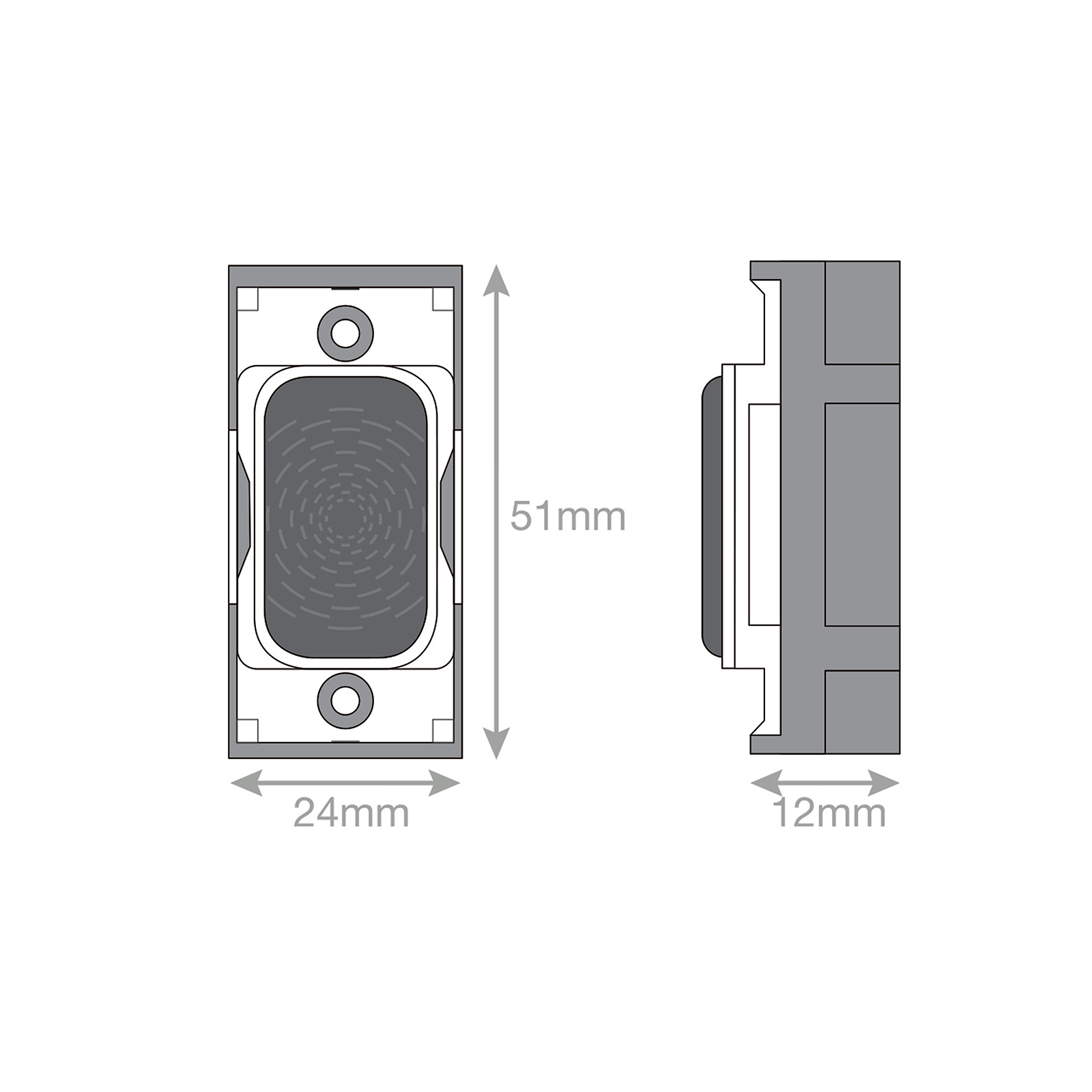 Grid switch module - neon indicator - green - Range GRID360