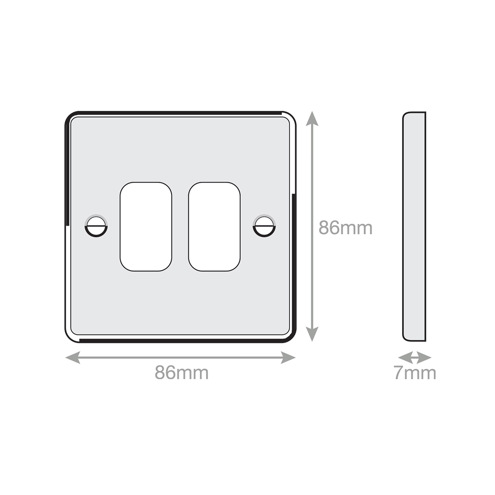 7M-PRO - GRID360 Modular Plate - 2 Aperture - Range GRID360