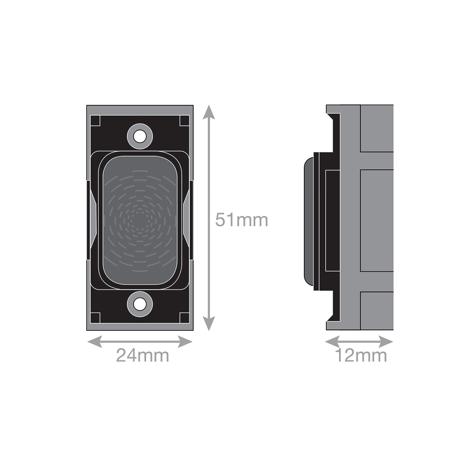 Grid switch module - neon indicator - red - Range GRID360