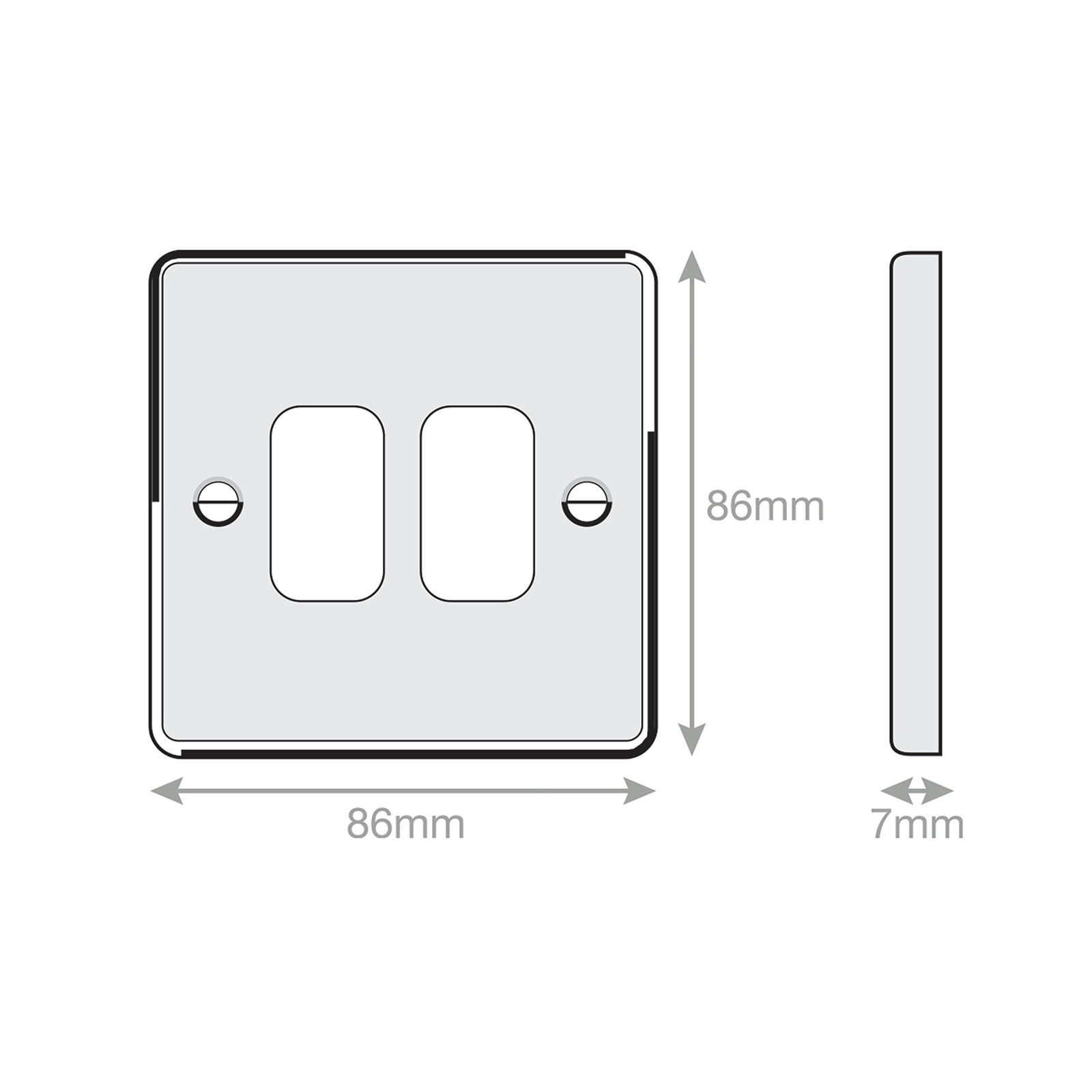 7M-PRO - GRID360 Modular Plate - 2 Aperture - Range GRID360