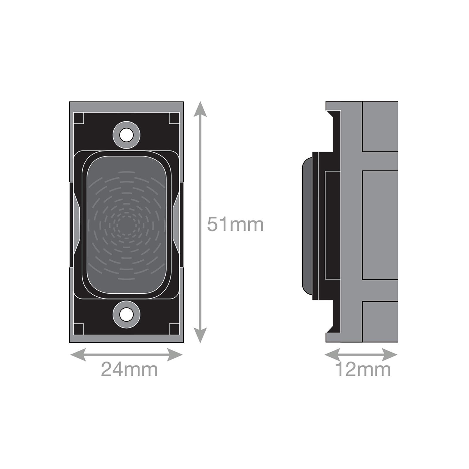 Grid switch module - neon indicator - amber - Range GRID360