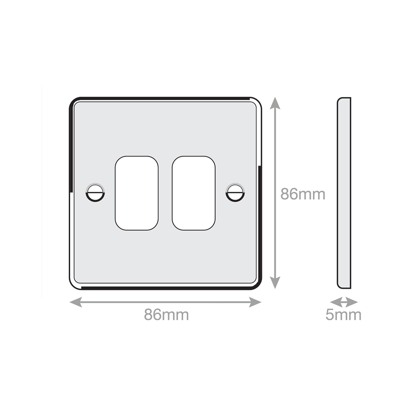 5M - GRID360 Modular Plate - 2 Aperture - Range GRID360