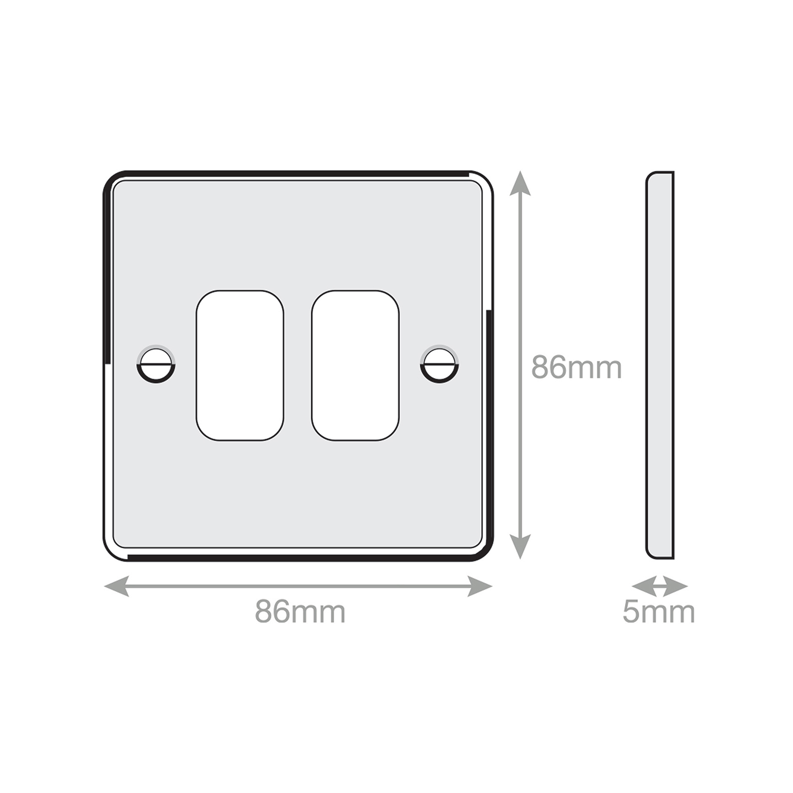 5M - GRID360 Modular Plate - 2 Aperture - Range GRID360