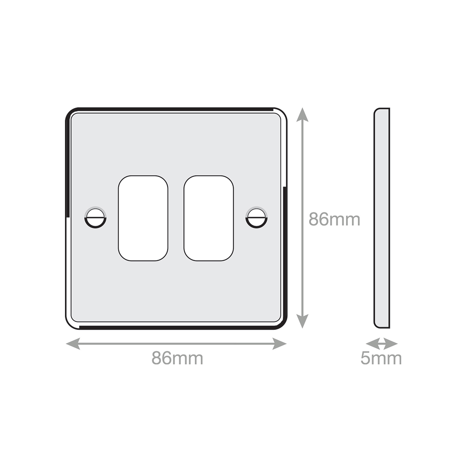 5M - GRID360 Modular Plate - 2 Aperture - Range GRID360