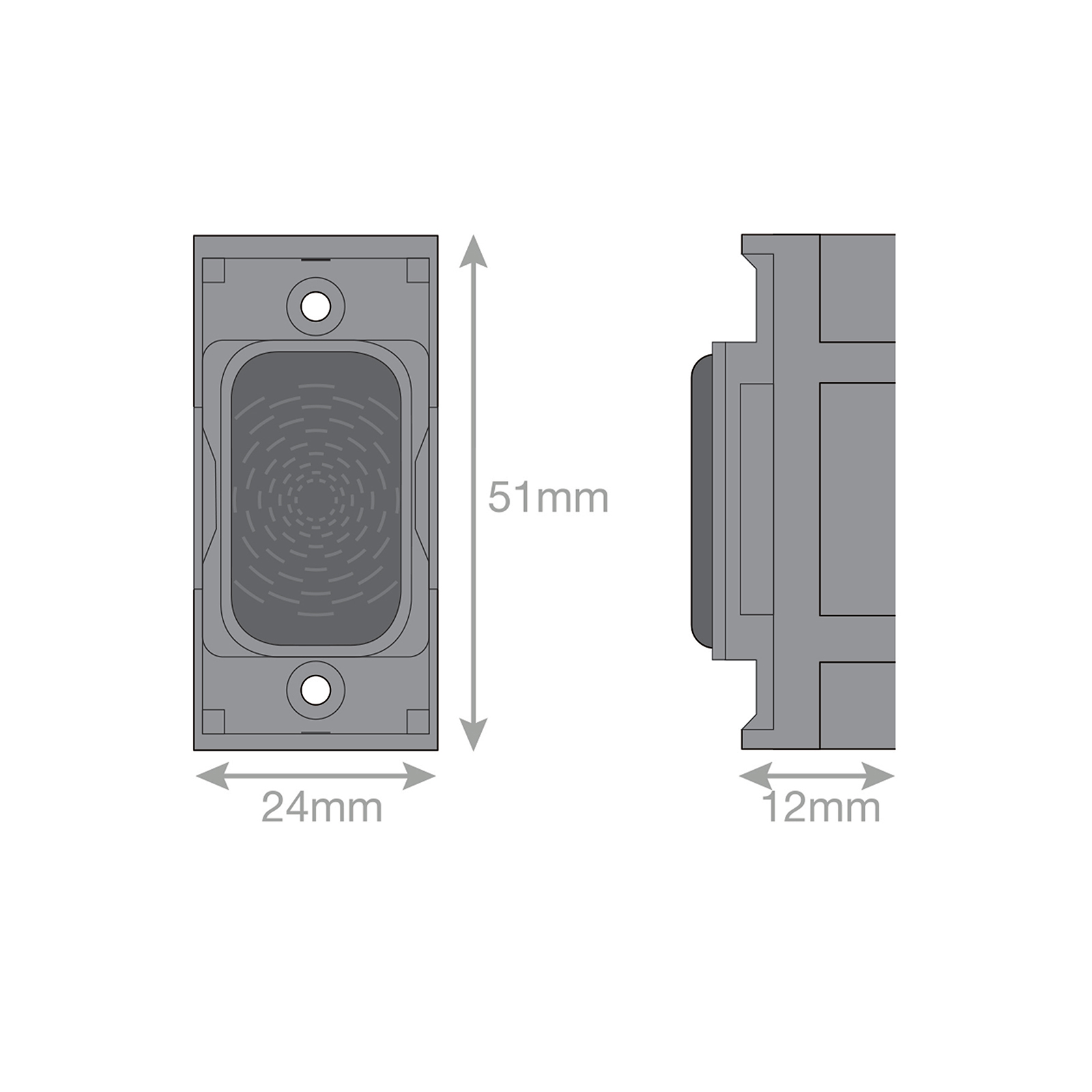 Grid switch module - neon indicator - red - Range GRID360