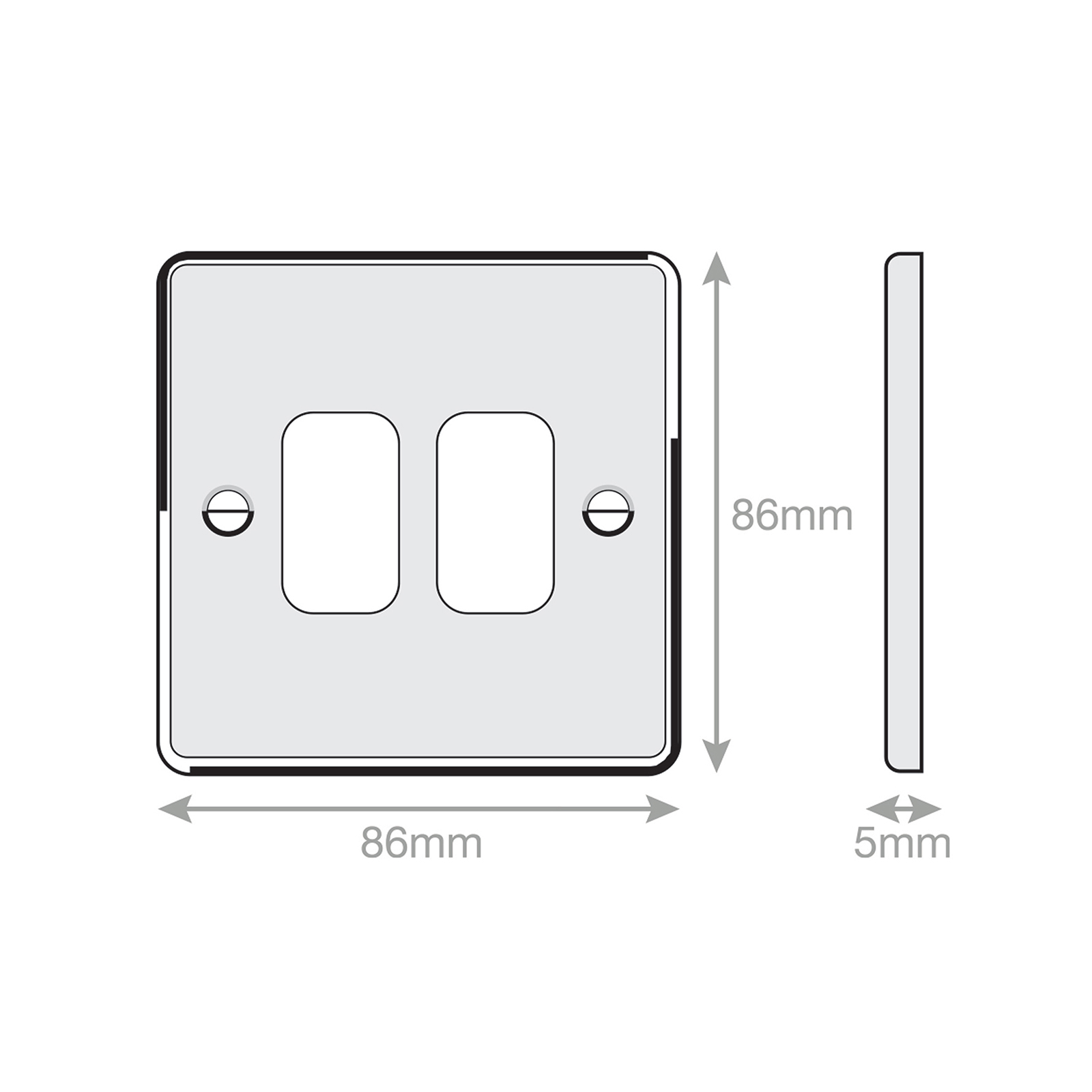 5M - GRID360 Modular Plate - 2 Aperture - Range GRID360