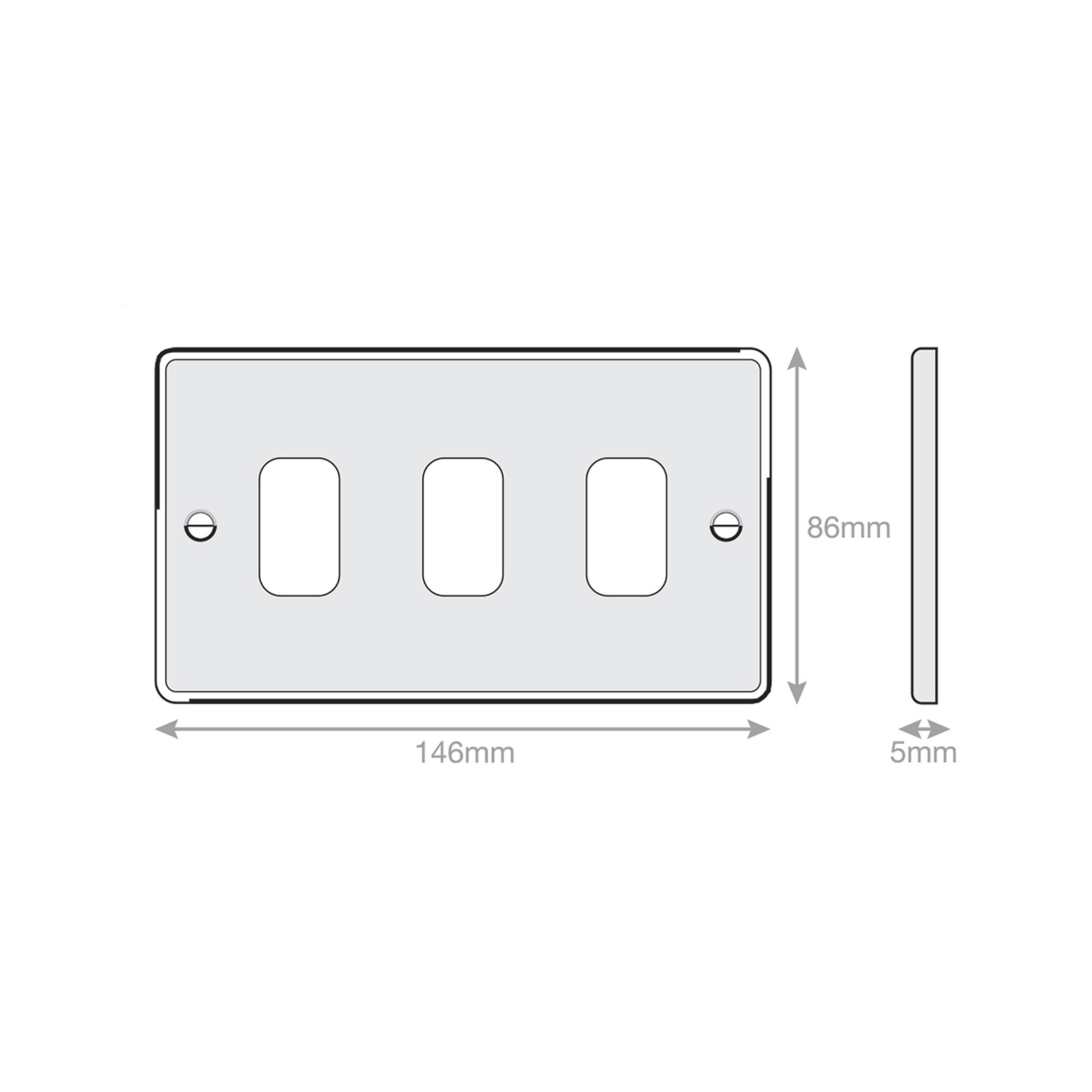 5M - GRID360 Modular Plate - 3 Aperture - Range GRID360