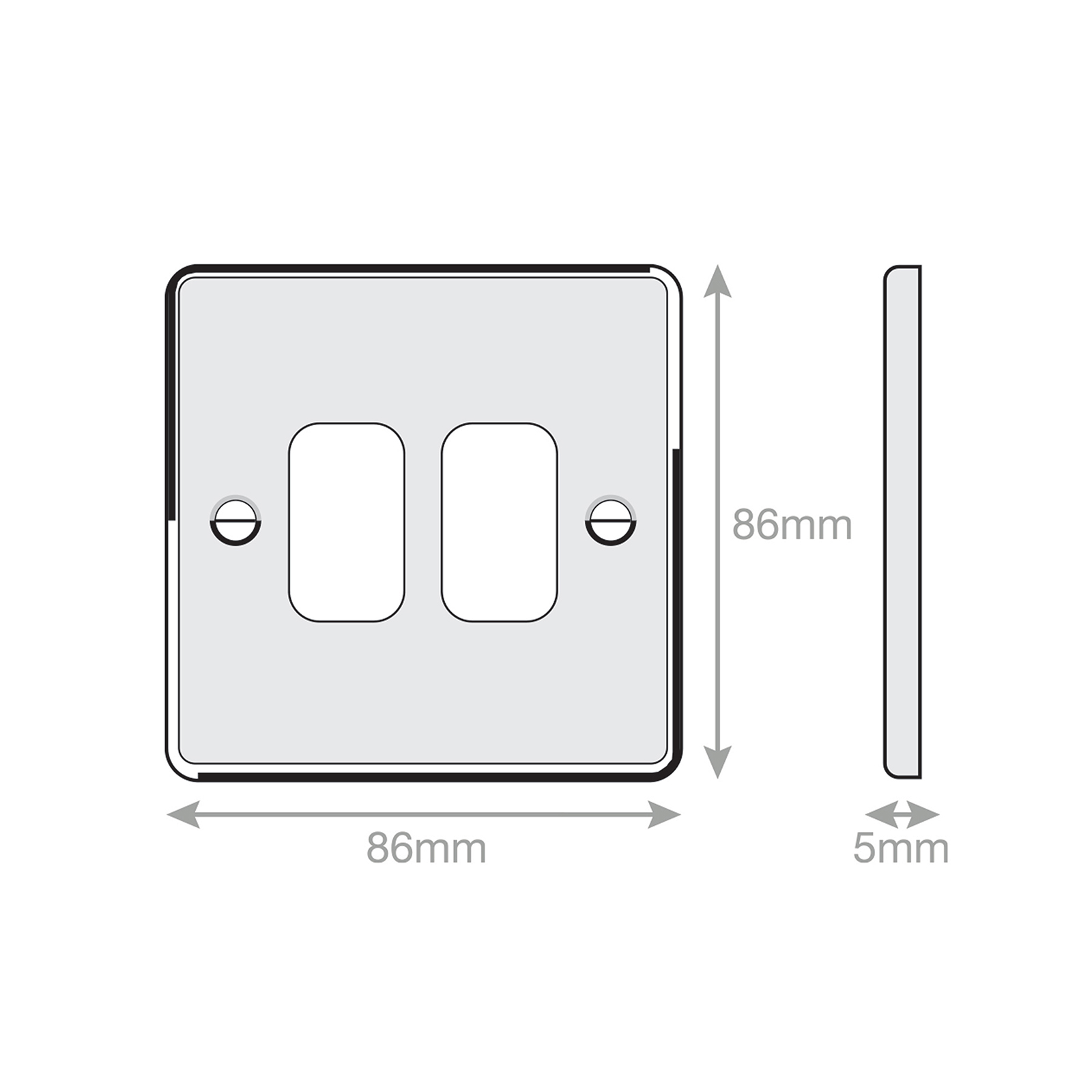 5M - GRID360 Modular Plate - 2 Aperture - Range GRID360