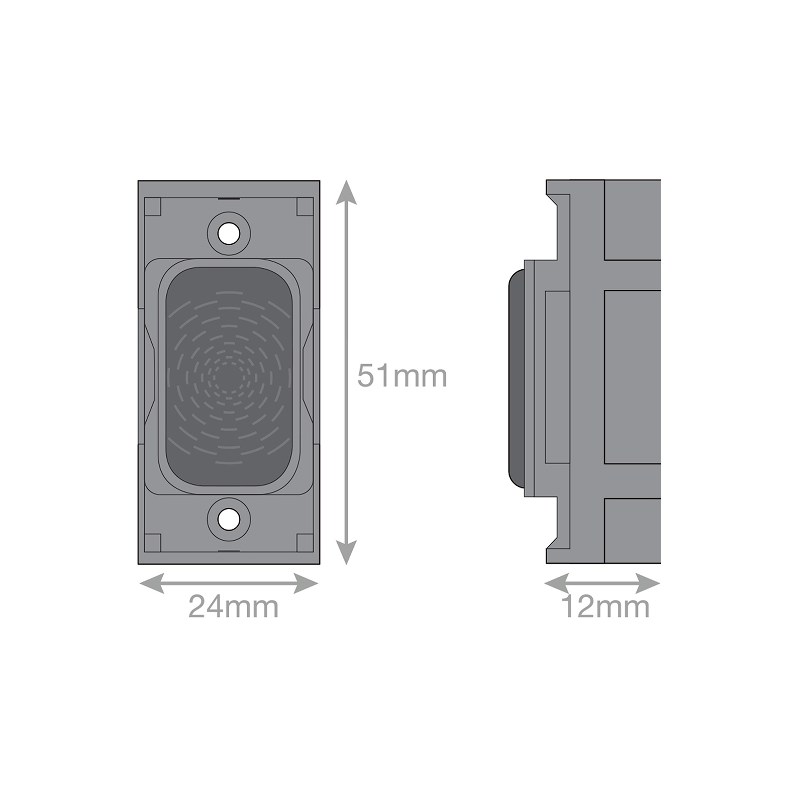 Grid switch module - neon indicator - amber - Range GRID360