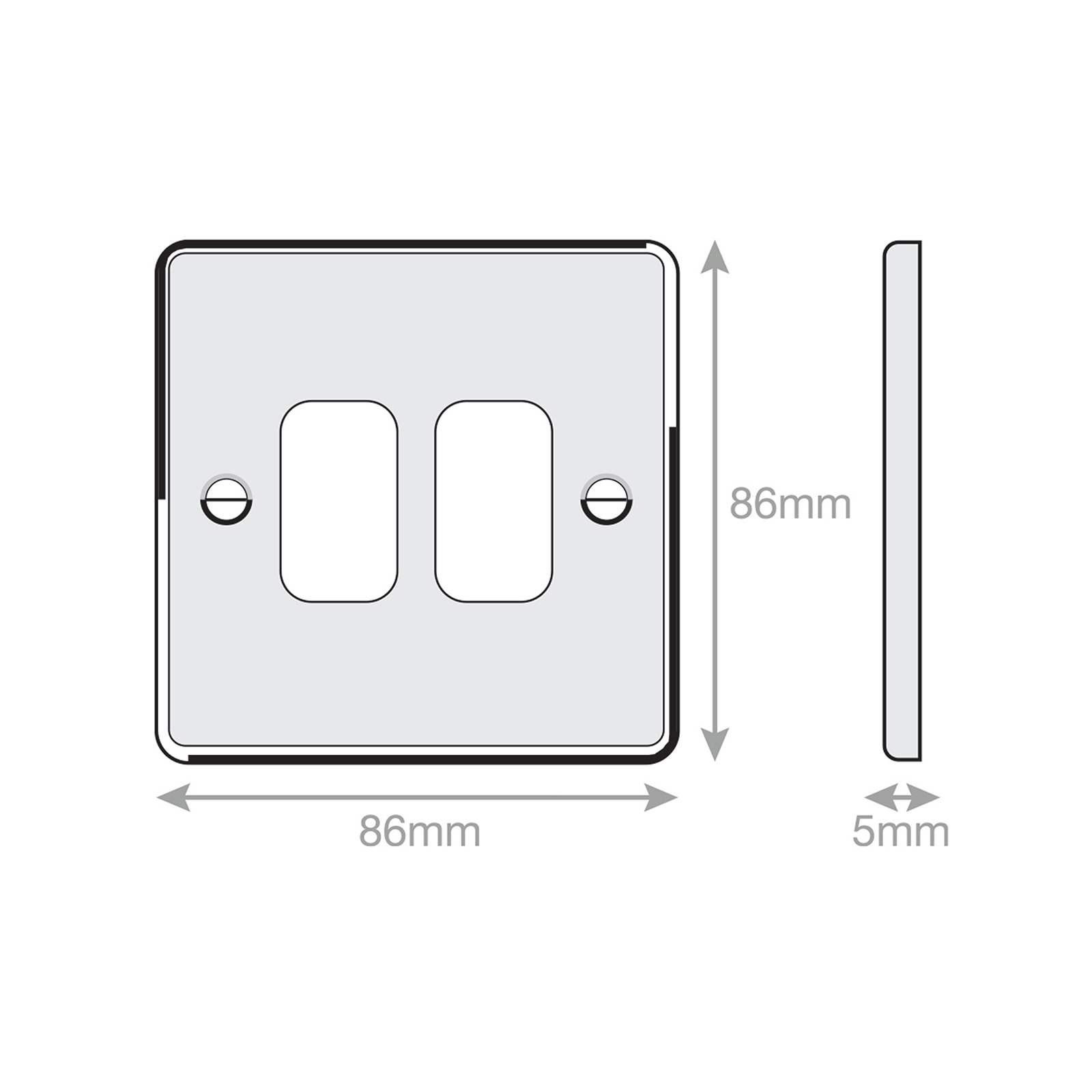 5M - GRID360 Modular Plate - 2 Aperture - Range GRID360