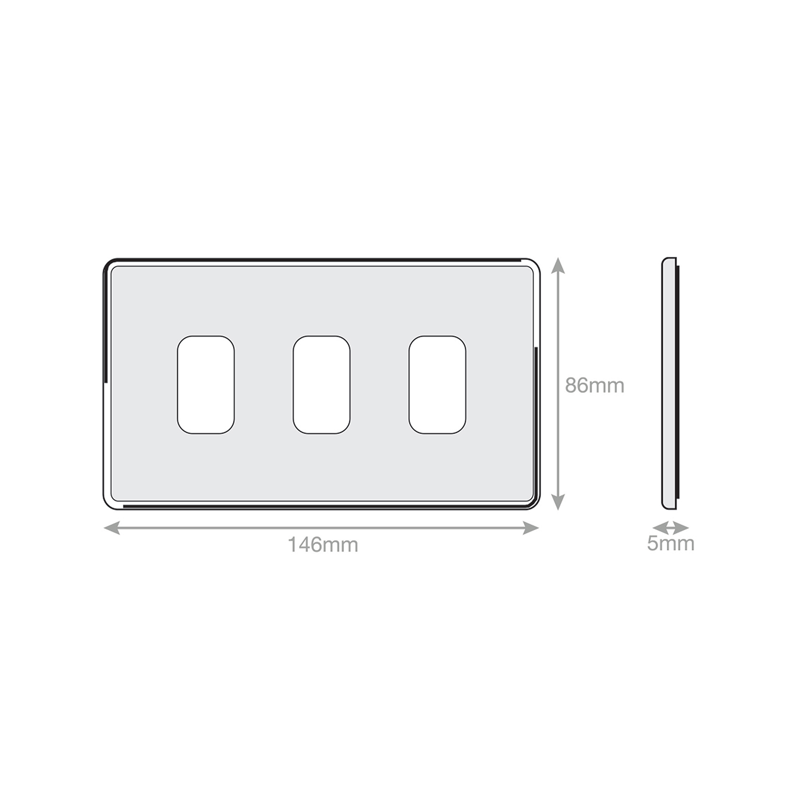 5M-PLUS - GRID360 Modular Plate - 3 Aperture - Range GRID360