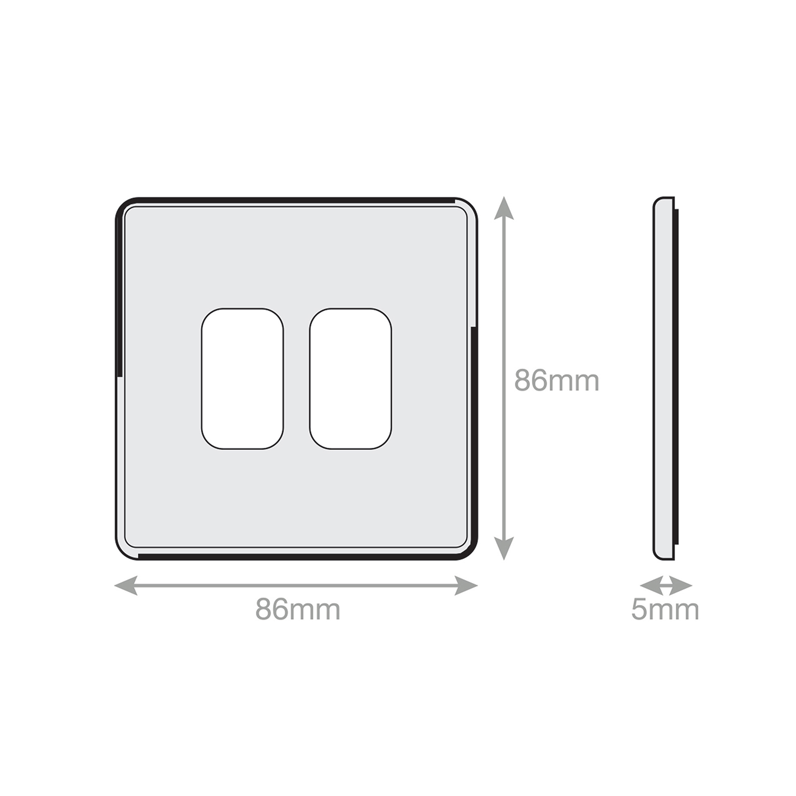 5M-PLUS - GRID360 Modular Plate - 2 Aperture - Range GRID360