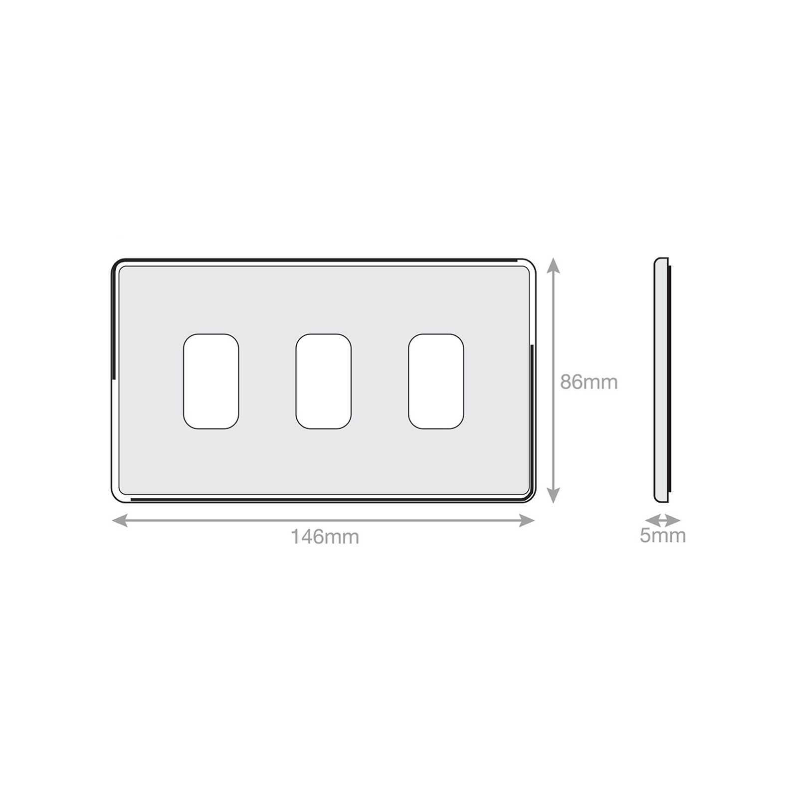 5M-PLUS - GRID360 Modular Plate - 3 Aperture - Range GRID360