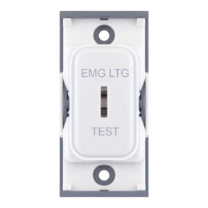 GRID360 Module - 20 Amp SP 2 Way Key Switch marked EMG LTG TEST -  Selectric GRID360