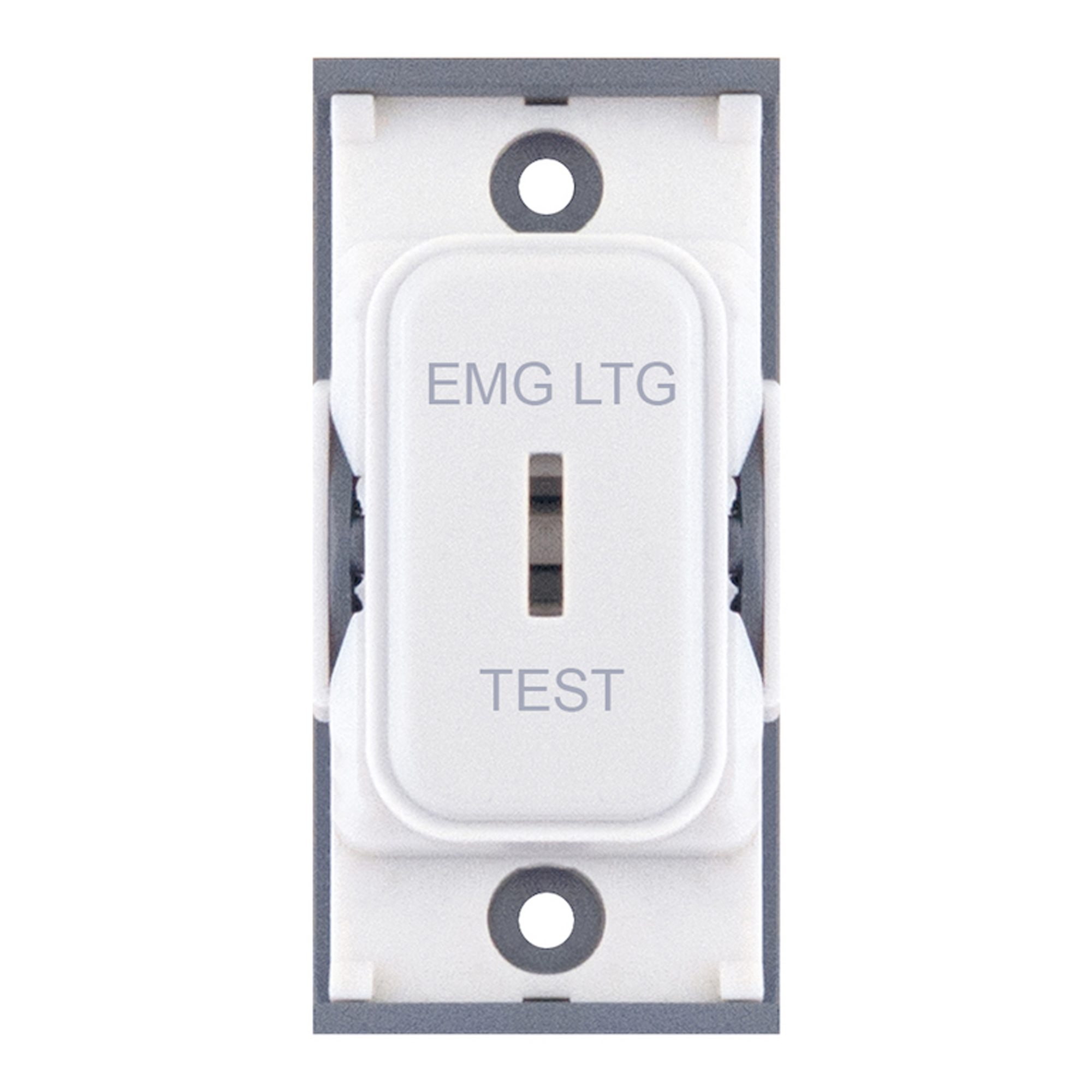 GRID360 Module - 20 Amp DP 1 Way Key Switch Marked EMG LTG TEST -  Selectric GRID360