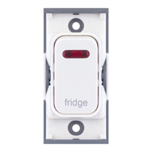 Grid switch module - 20A DP switch with neon engraved "fridge" - Range GRID360