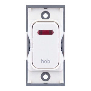 Grid switch module - 20A DP switch with neon engraved "hob" - Range GRID360
