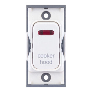 Grid switch module - 20A DP switch with neon engraved "cooker hood" - Range GRID360