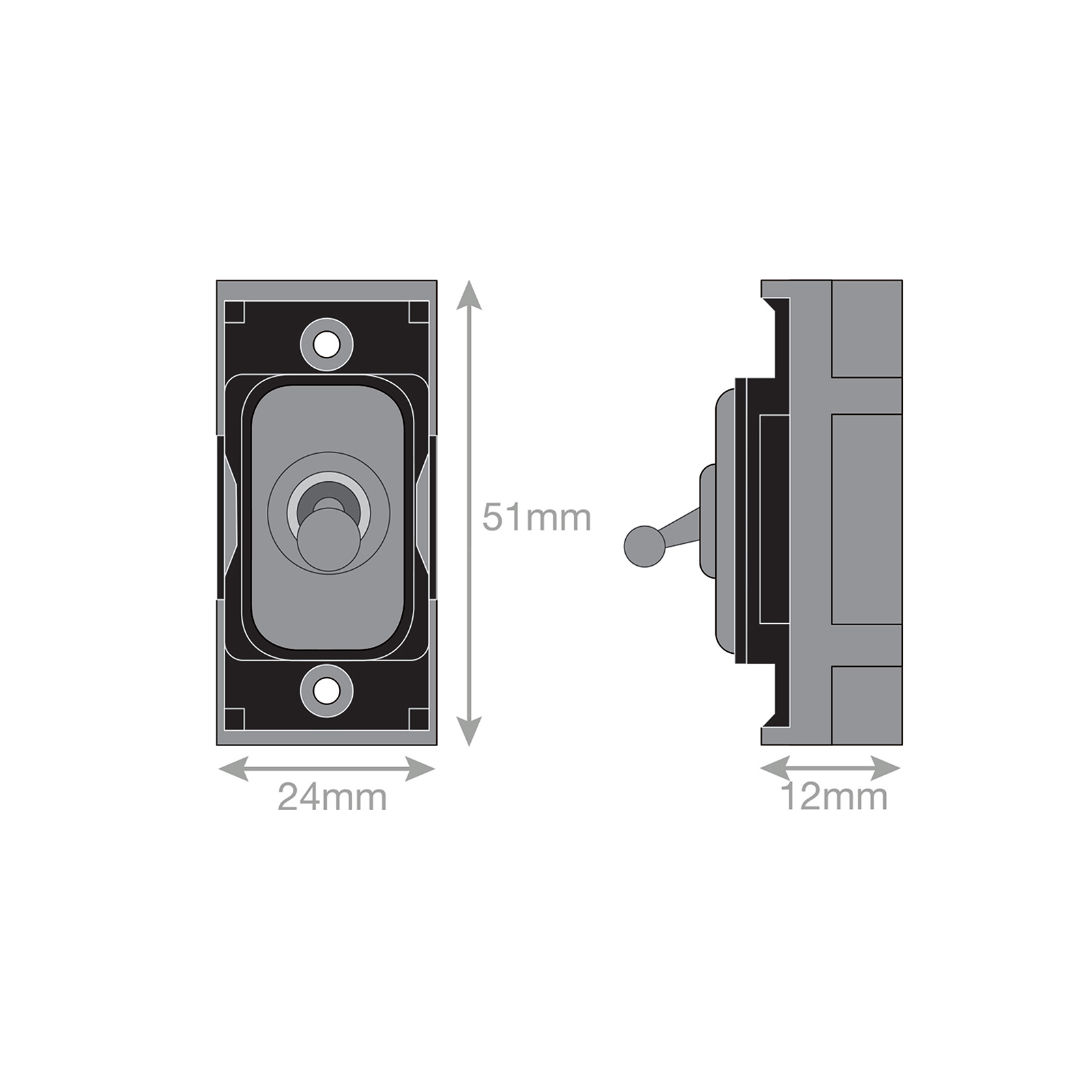Grid switch module - 10A intermediate toggle switch - Range GRID360