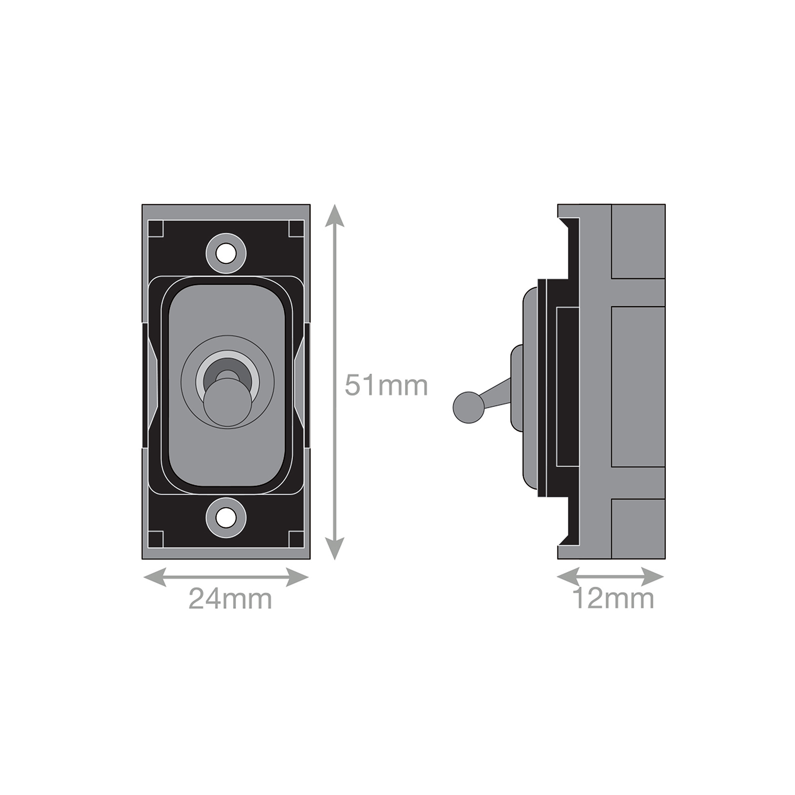 Grid switch module - 10A intermediate toggle switch - Range GRID360