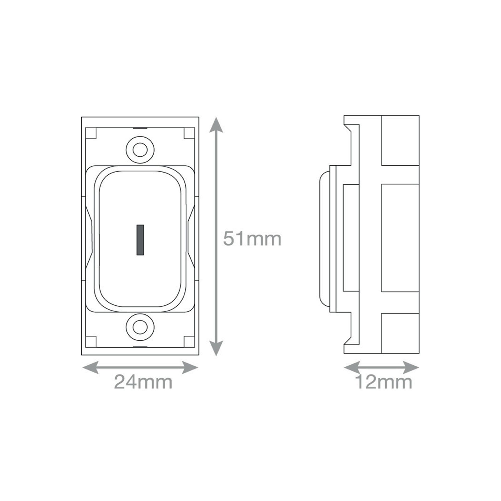 GRID360 Module - 20 Amp DP 1 Way Key Switch -  Selectric GRID360
