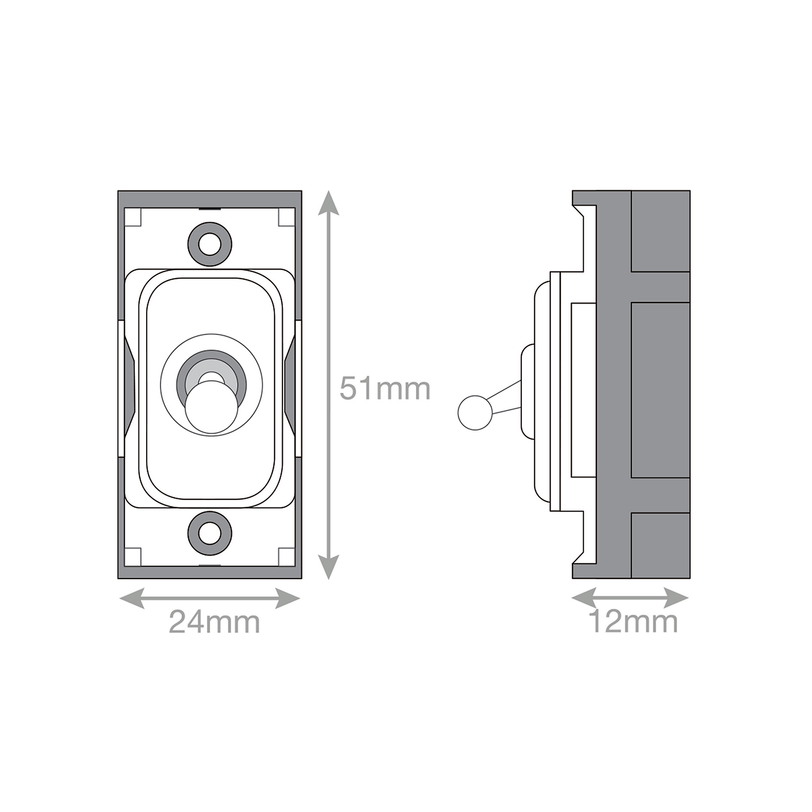 Grid switch module - 10A intermediate toggle switch - Range GRID360