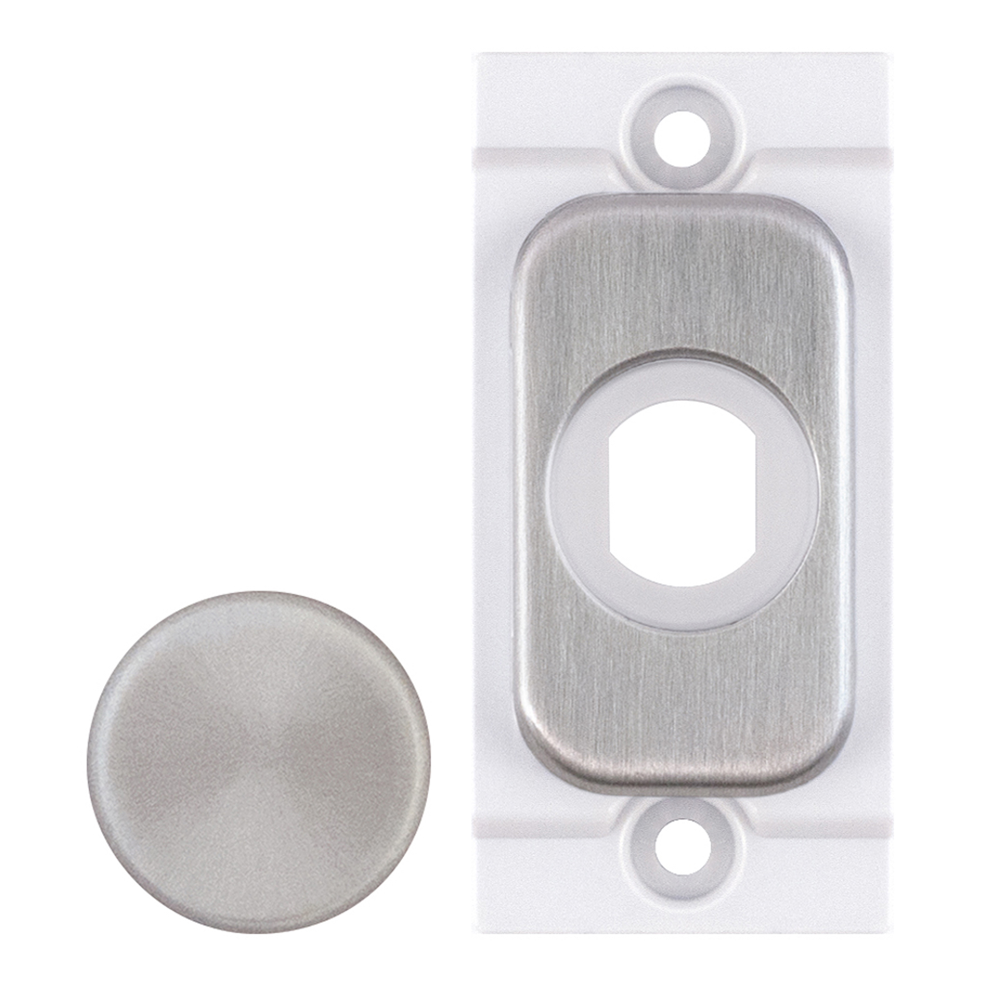 Grid dimmer adaptor plate, satin chrome metal - Range Selectric GRID360 Modular Plates & Modules
