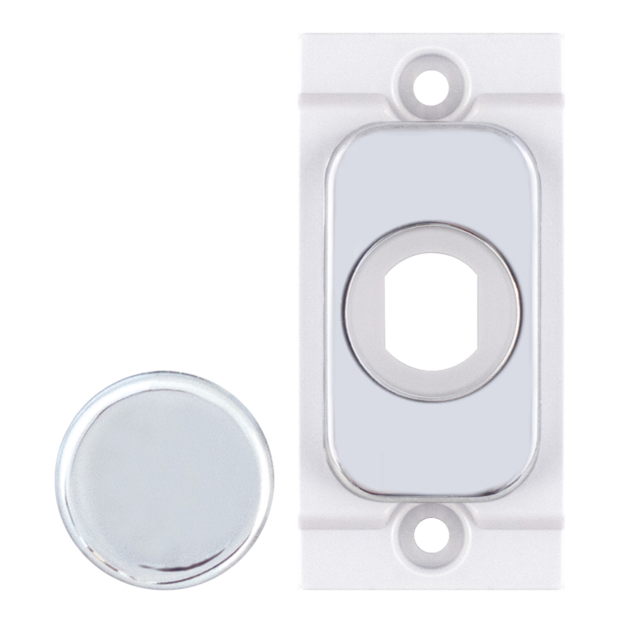 Grid dimmer adaptor plate, polished chrome metal - Range Selectric GRID360 Modular Plates & Modules