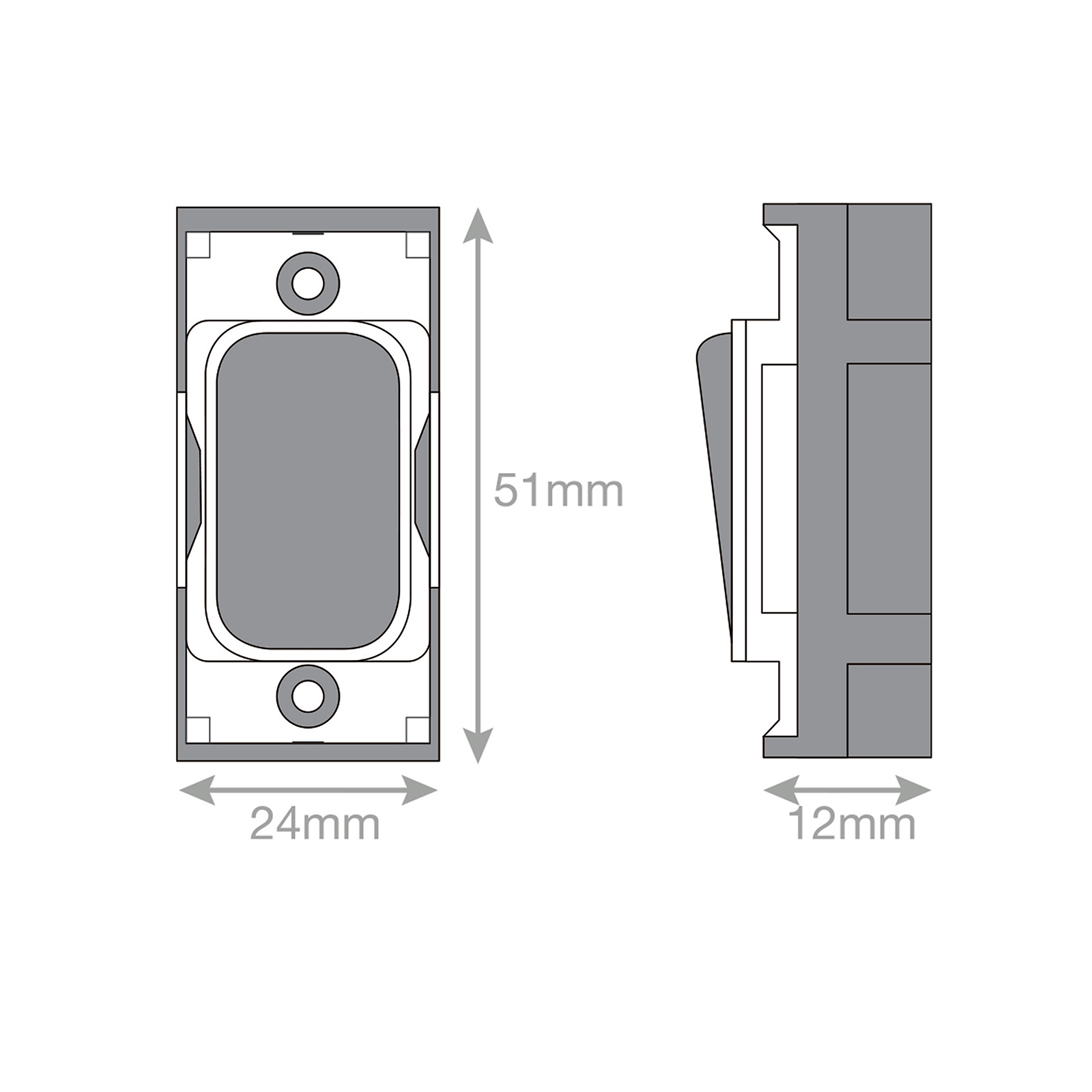 Grid switch module - 20A DP switch engraved 
