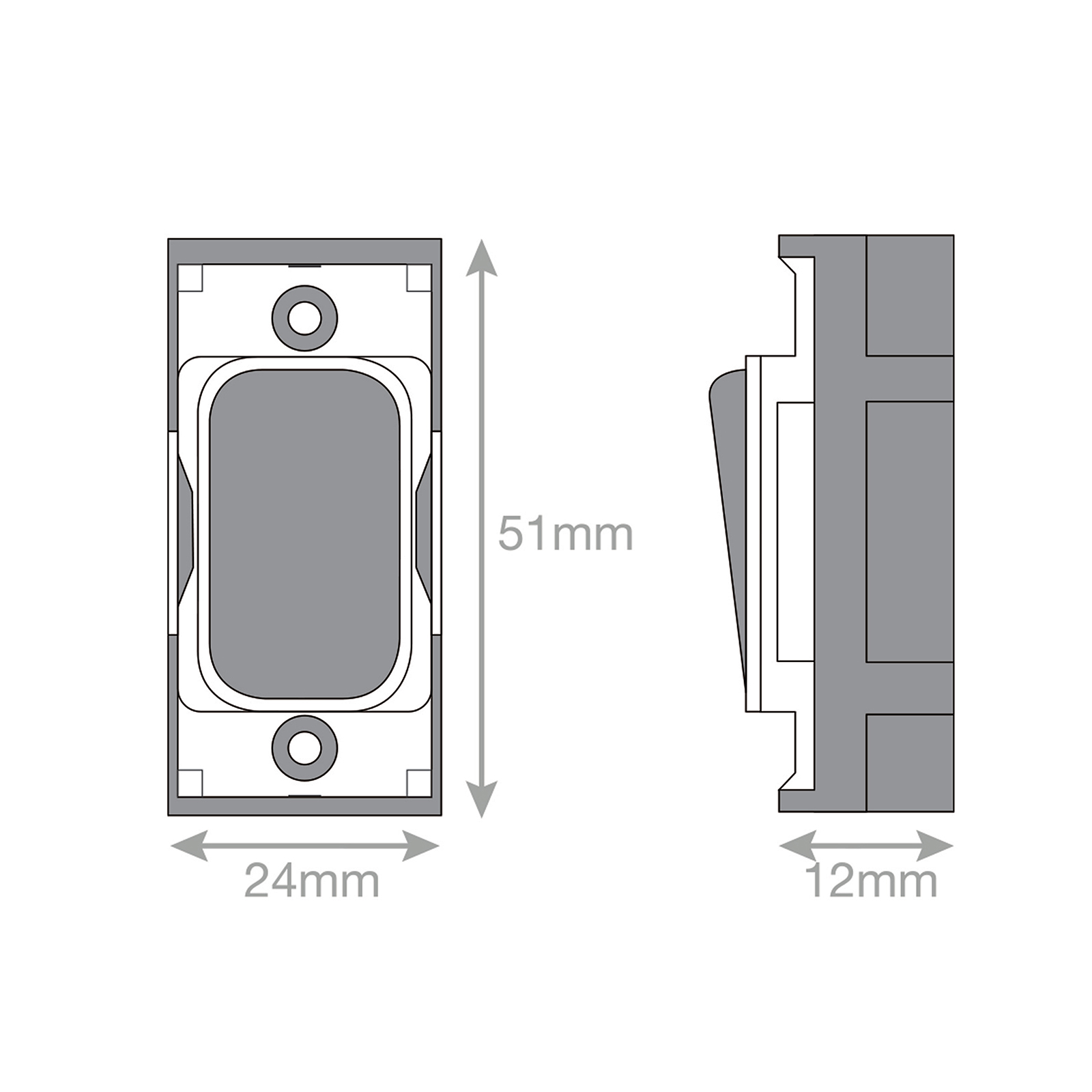 Grid switch module - 20A DP switch engraved 