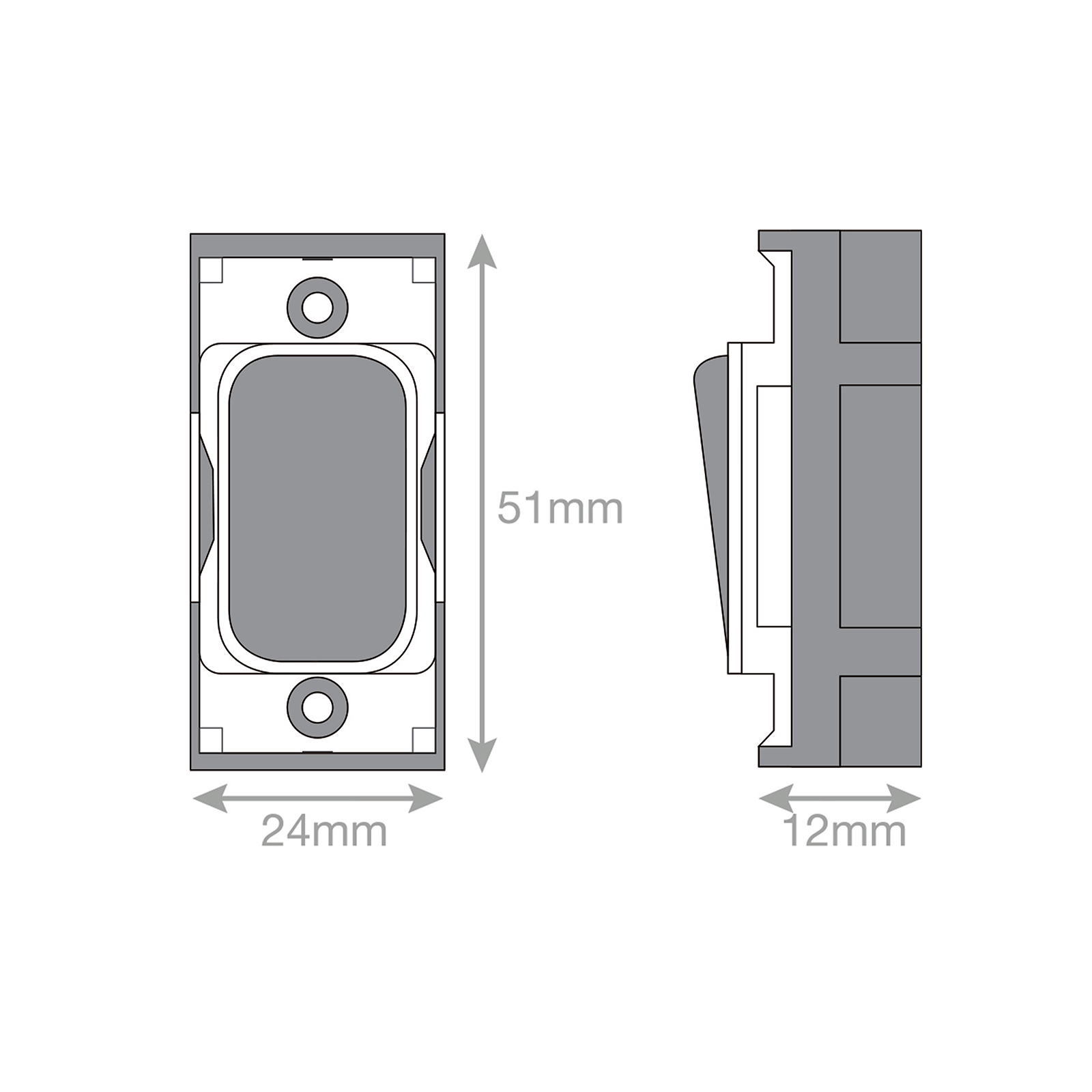 Grid switch module - 20A DP switch engraved 