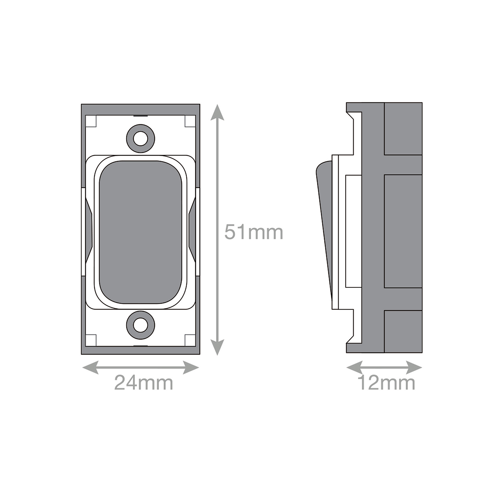 Grid switch module - 20A DP switch engraved 