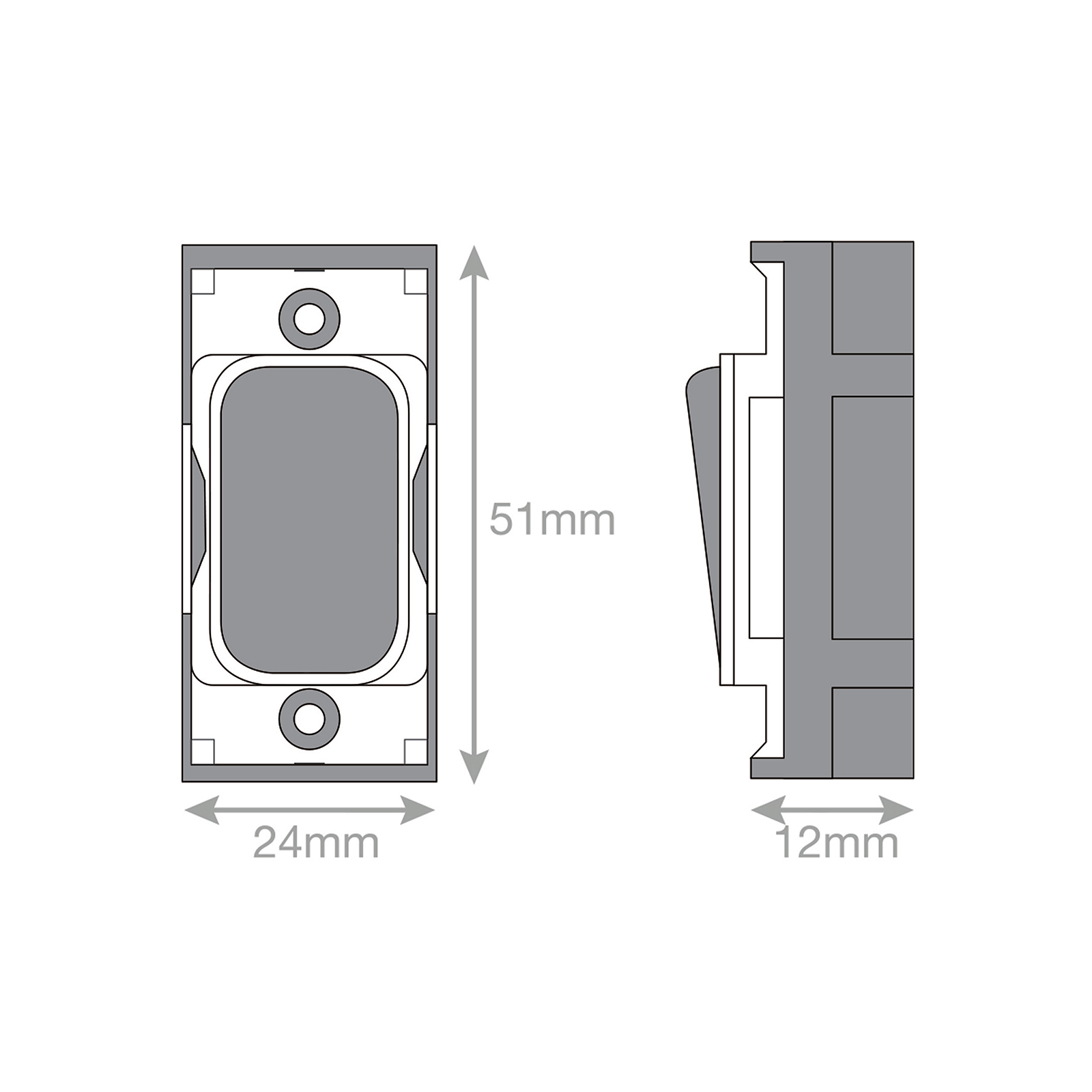 Grid switch module - 20A DP switch engraved 