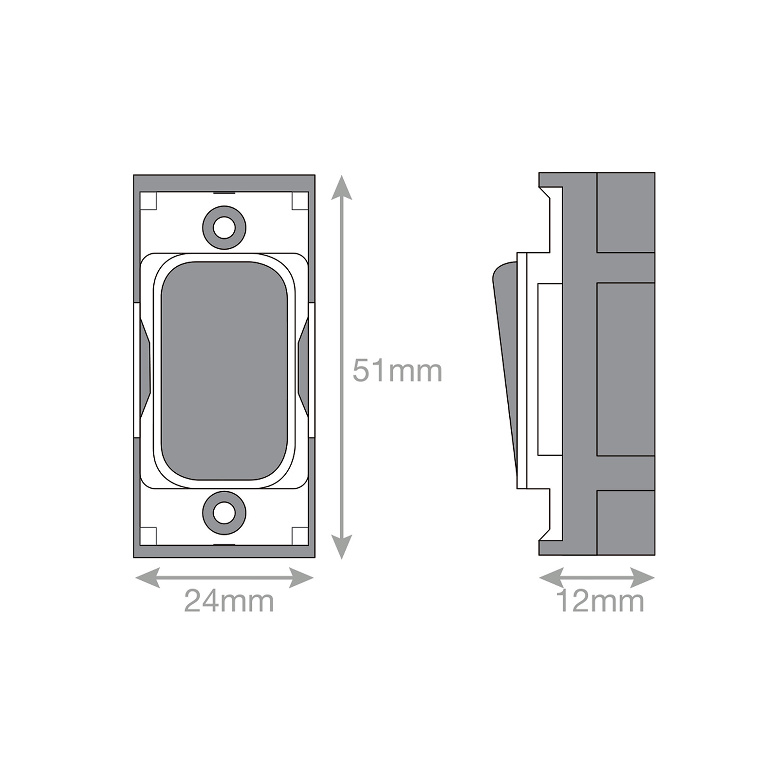 Grid switch module - 20A DP switch engraved 