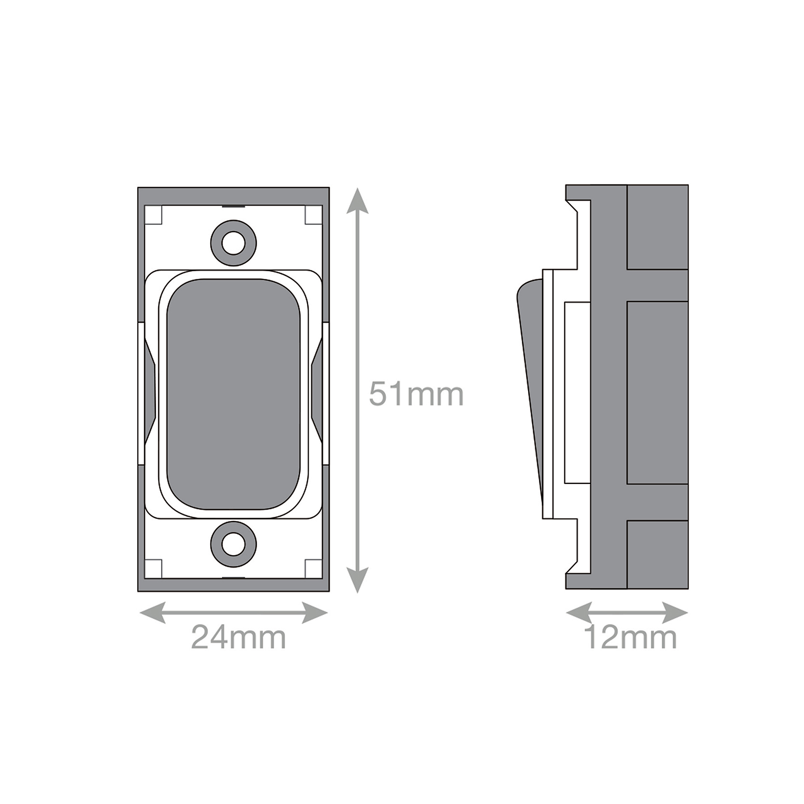 Grid switch module - 20A DP switch engraved 