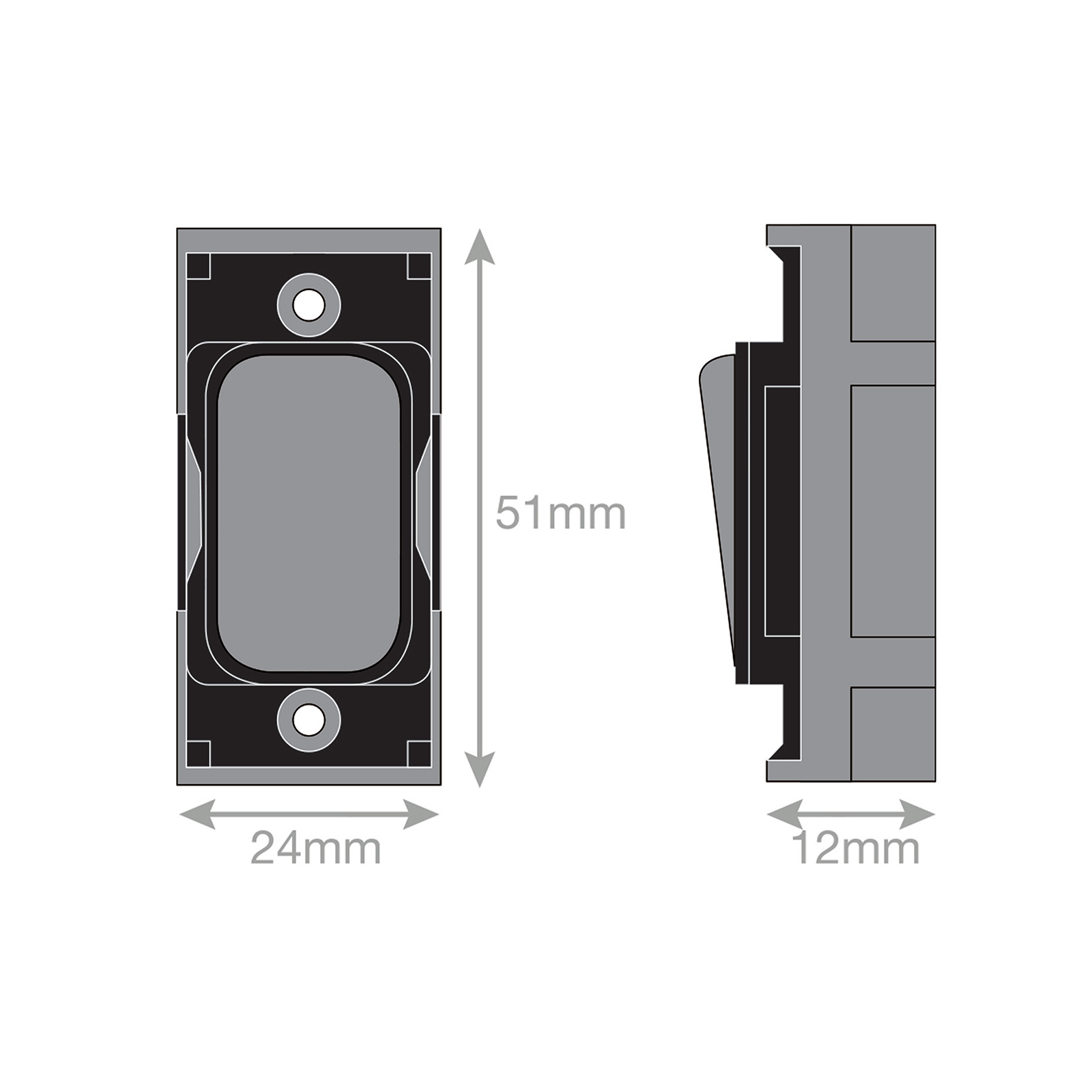 Grid switch module - 20A DP switch engraved 