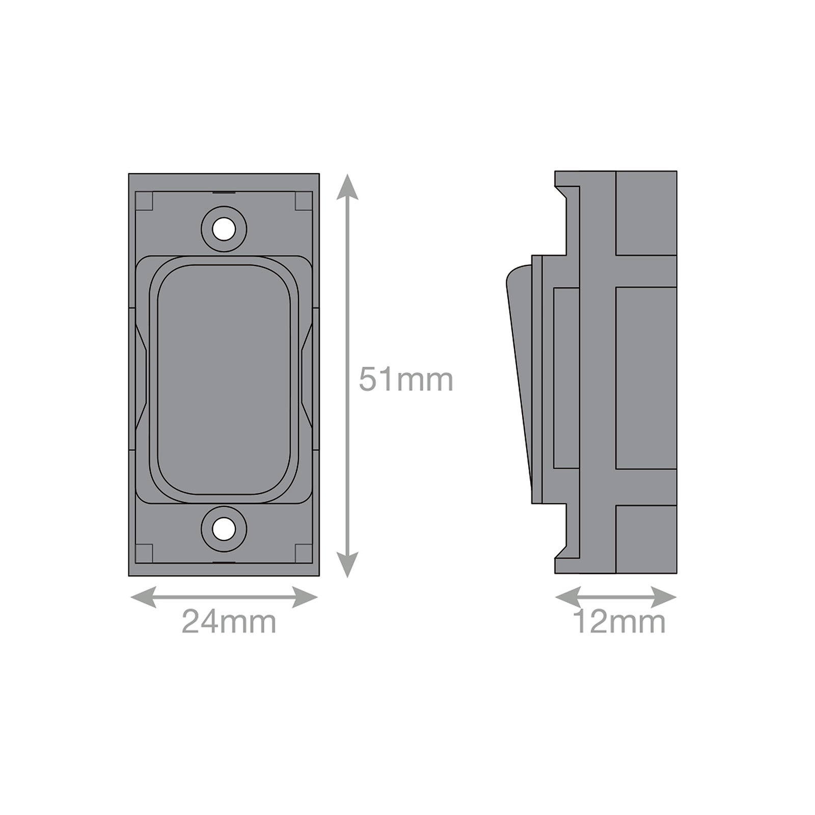 Grid switch module - 20A DP switch engraved 