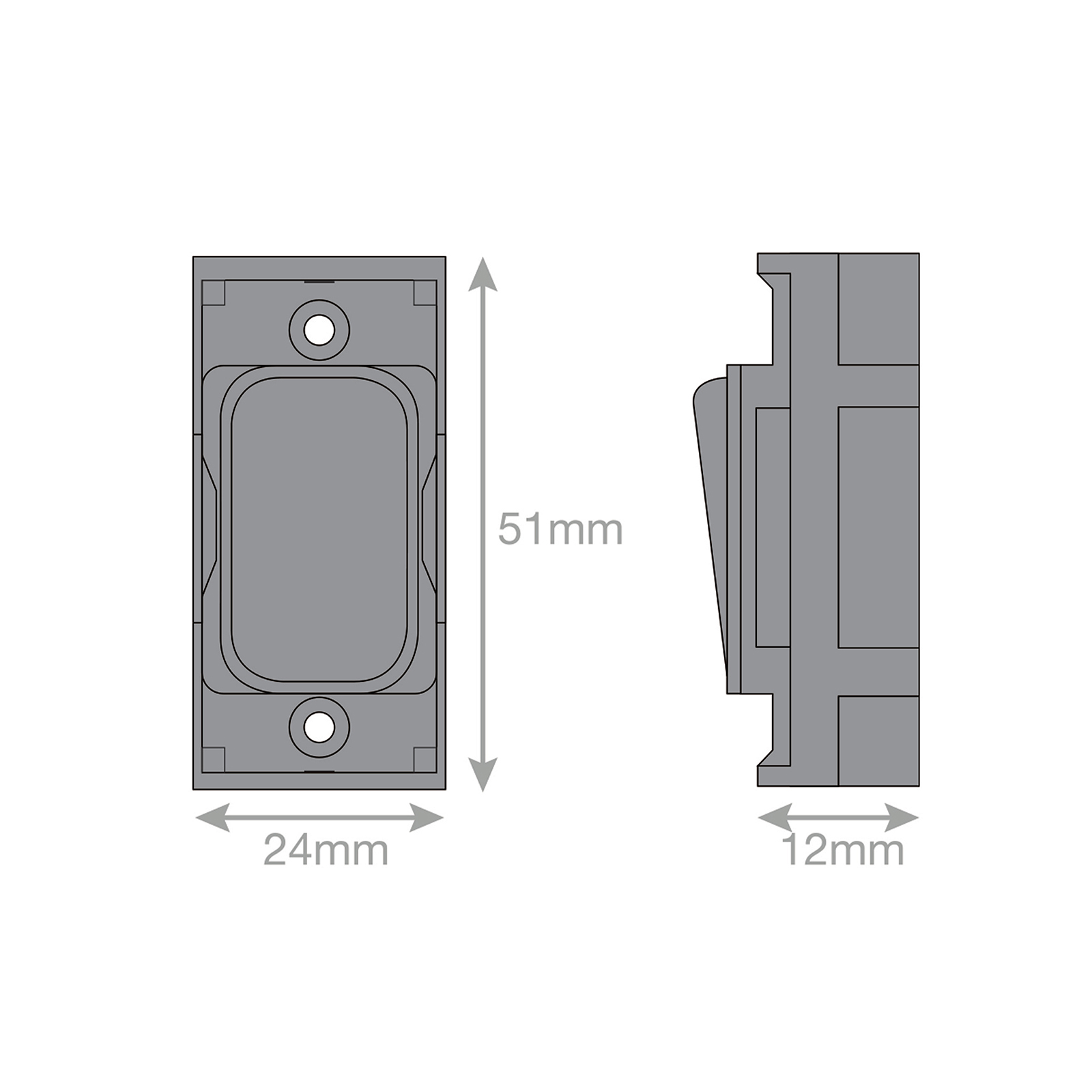 Grid switch module - 20A DP switch engraved 