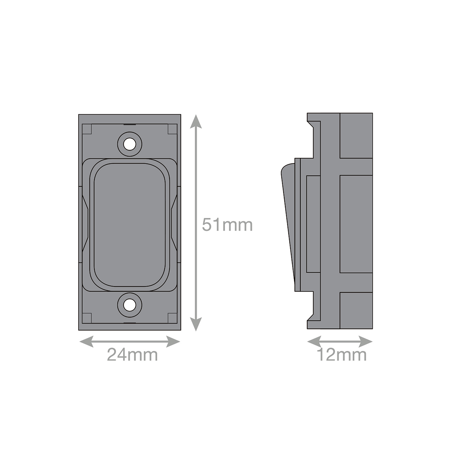 Grid switch module - 20A DP switch engraved 