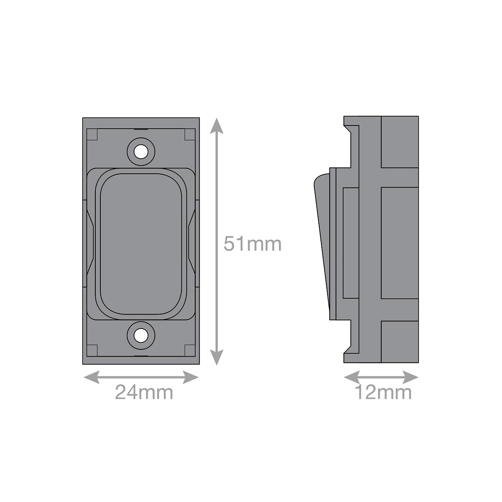 Grid switch module - 20A DP switch engraved 